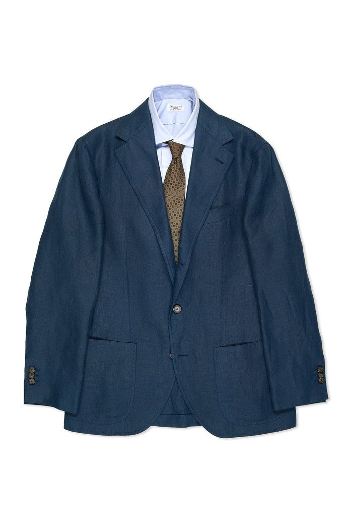 Anglo-Italian Blue Wool/Linen Sport Coat – Drop 93