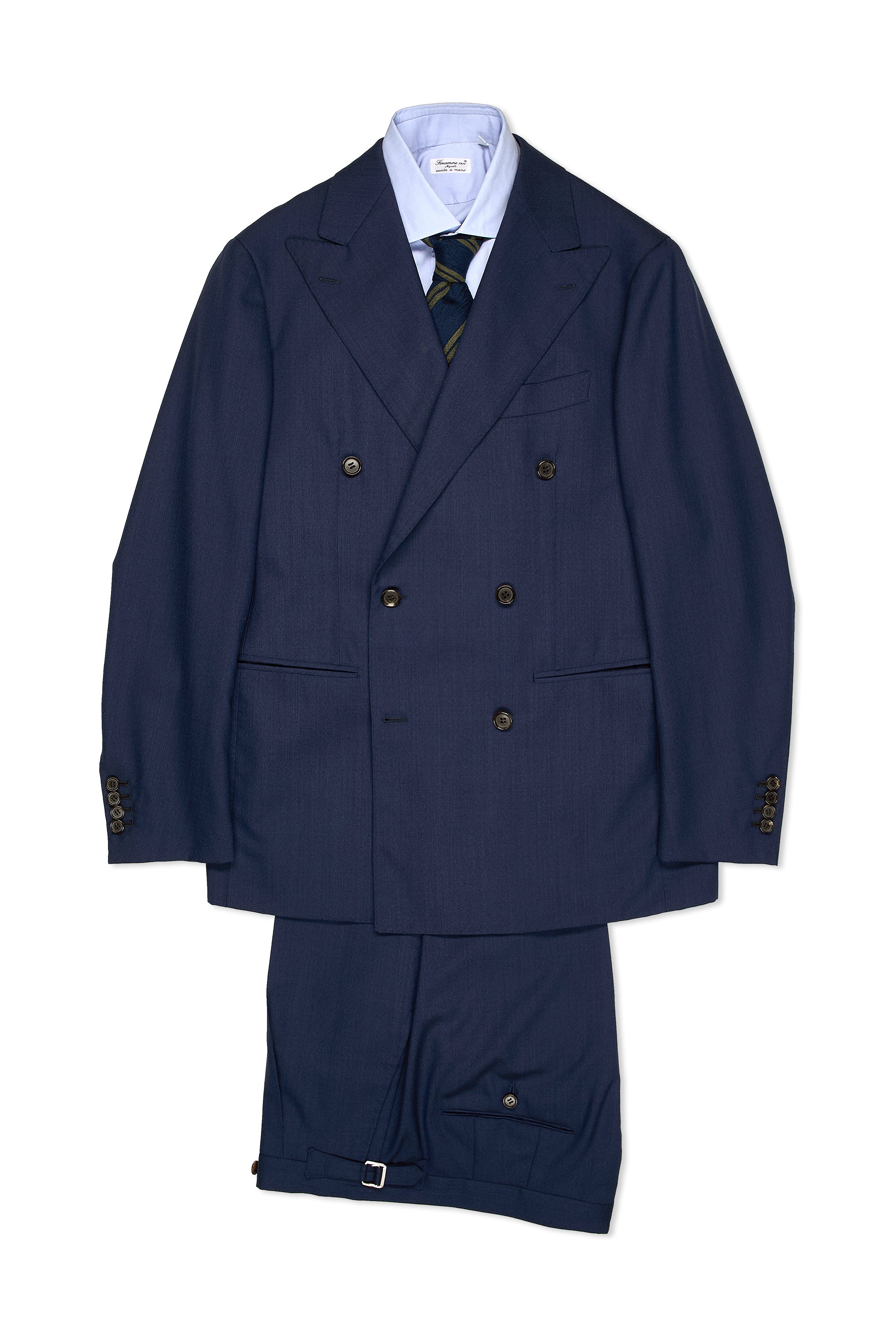 Ring Jacket Meister Navy Wool Double Breasted Suit