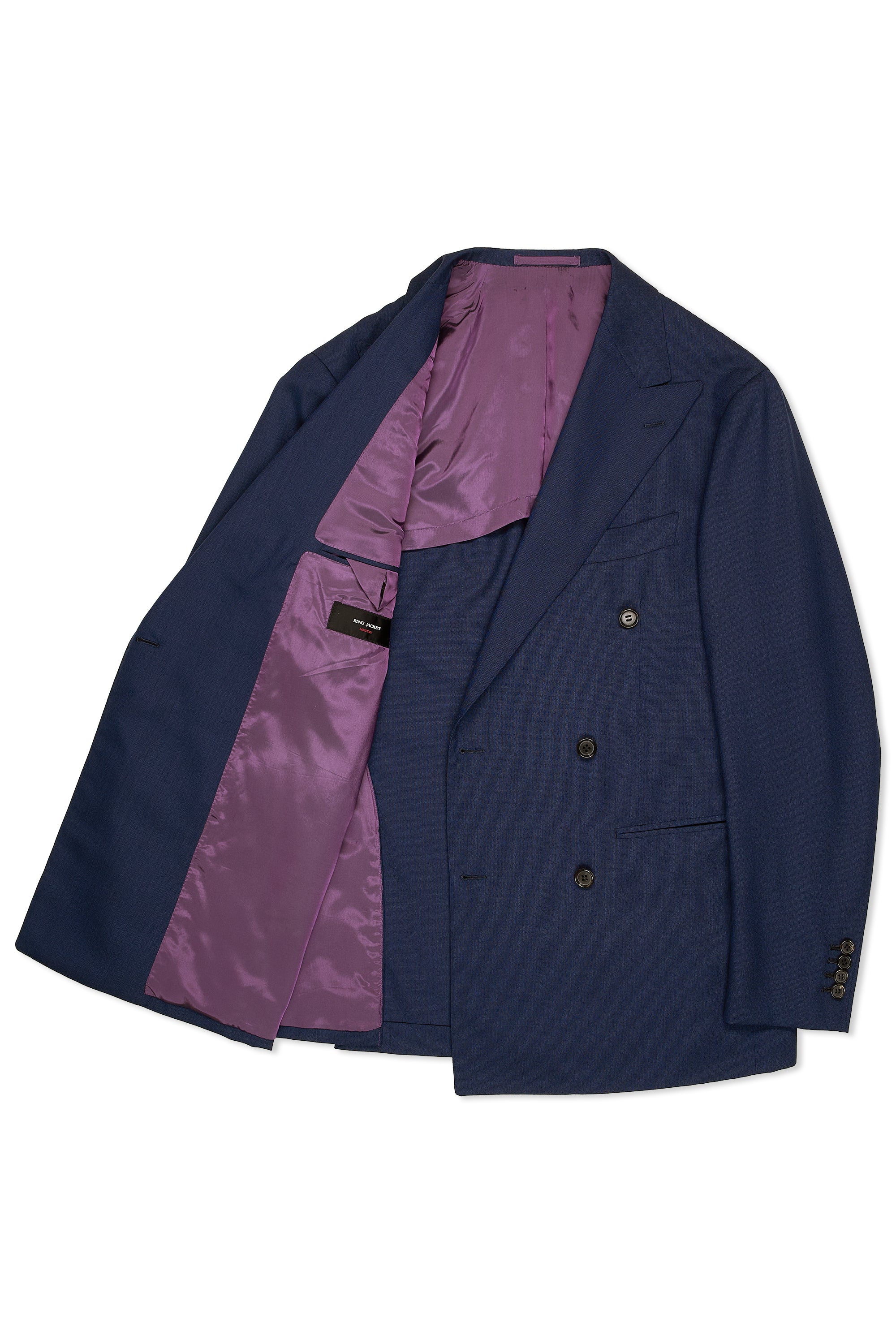 Ring Jacket Meister Navy Wool Double Breasted Suit