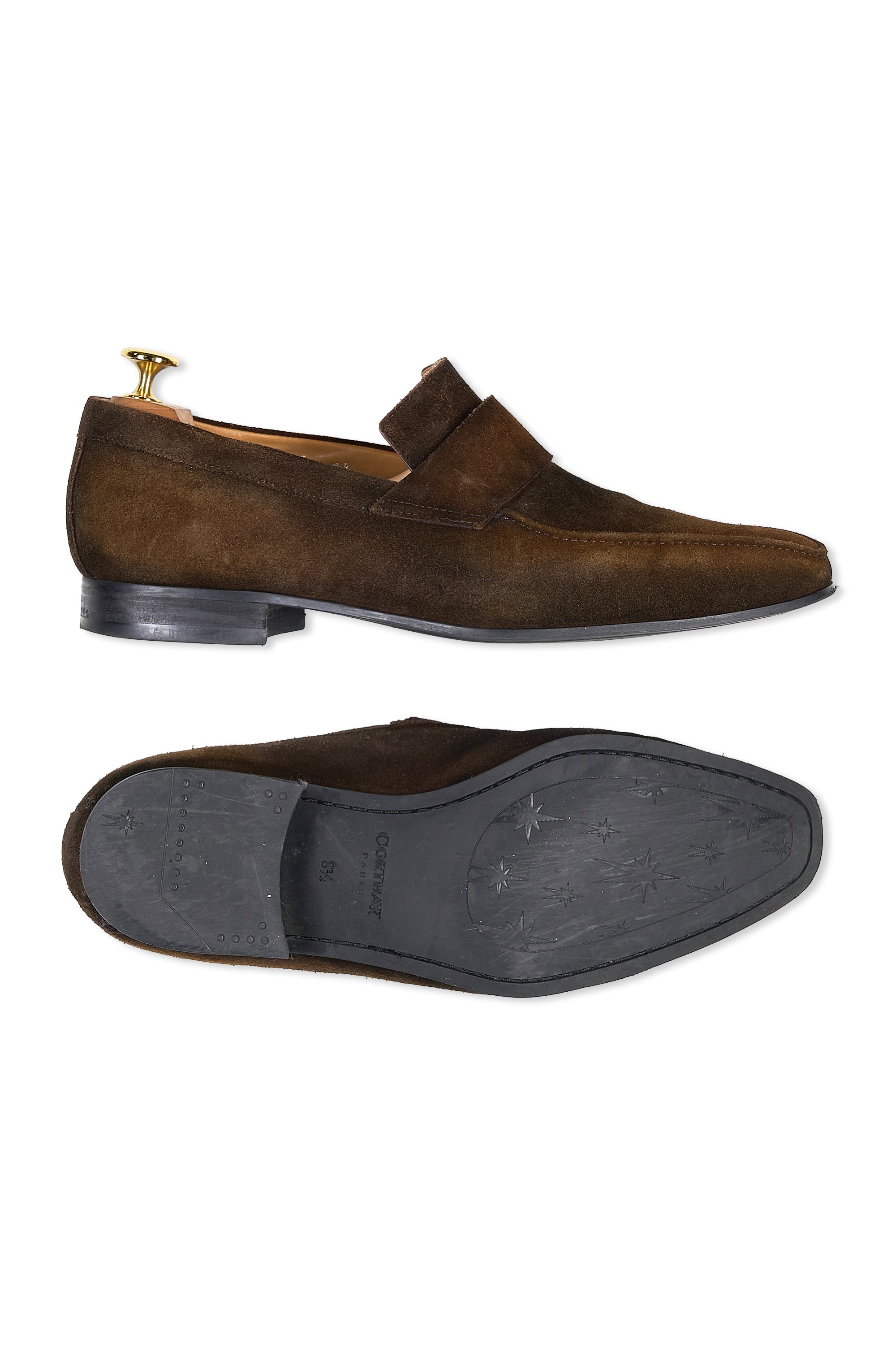 Corthay Brown Suede Loafers