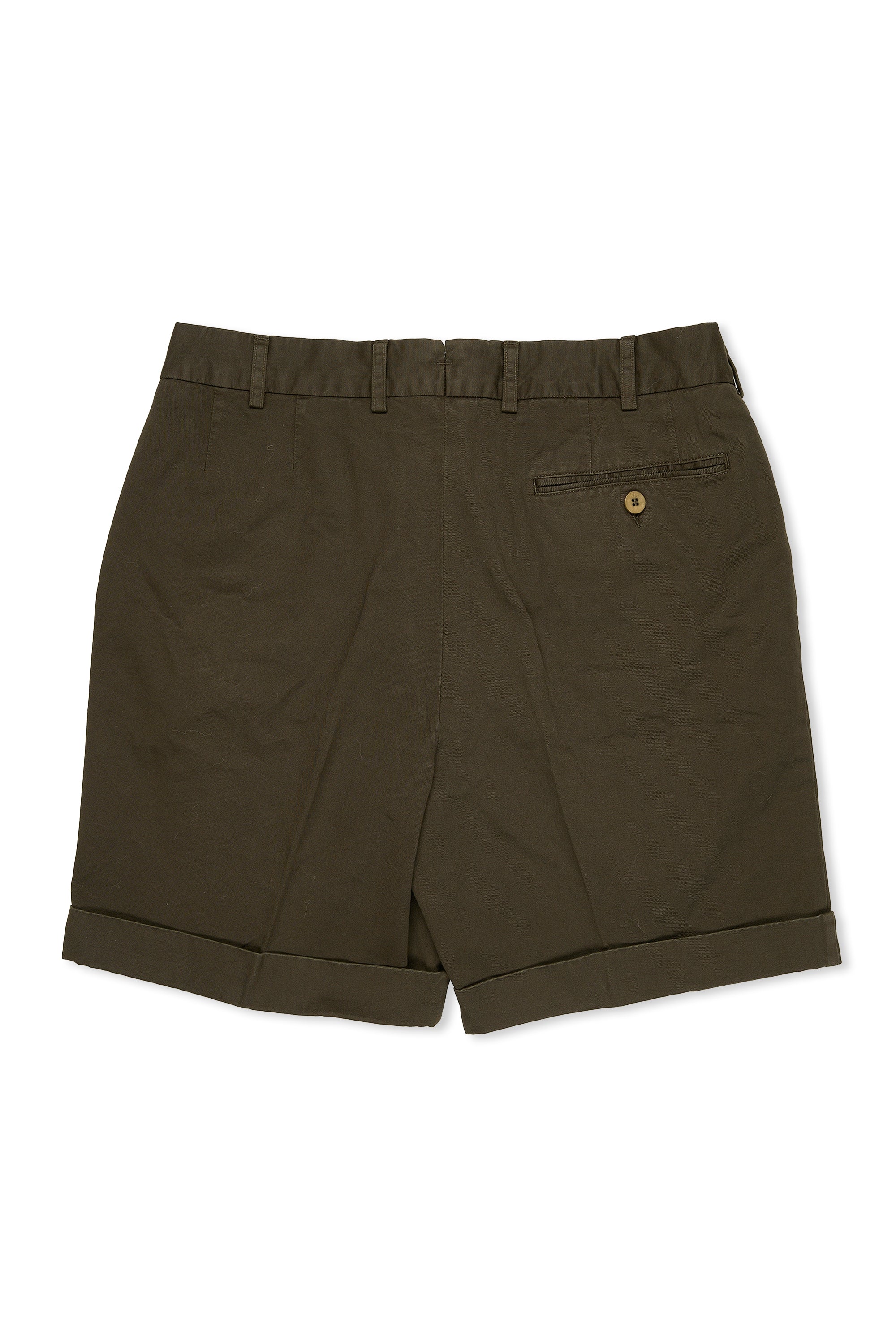Permanent Style Dark Olive Cotton Shorts