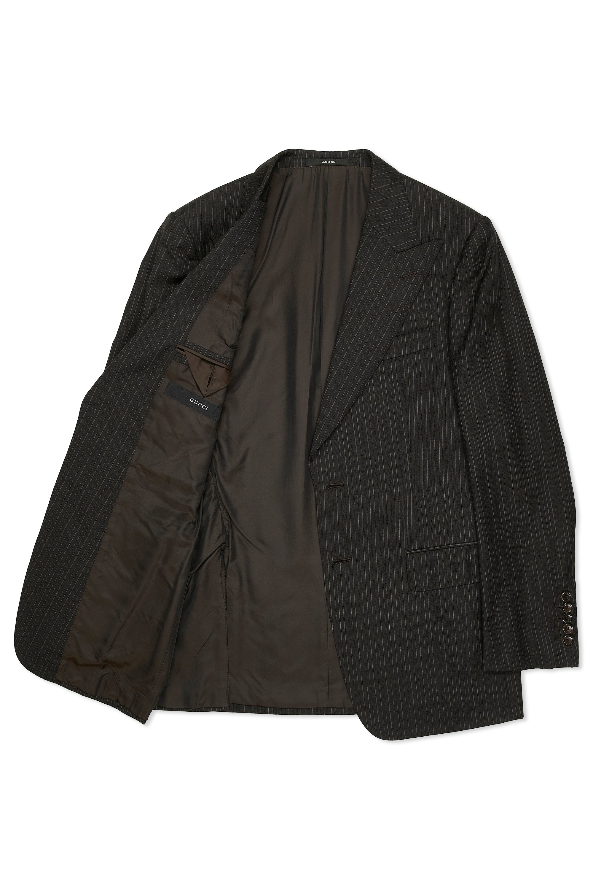 Gucci Charcoal Pinstripe Wool/Cashmere Suit
