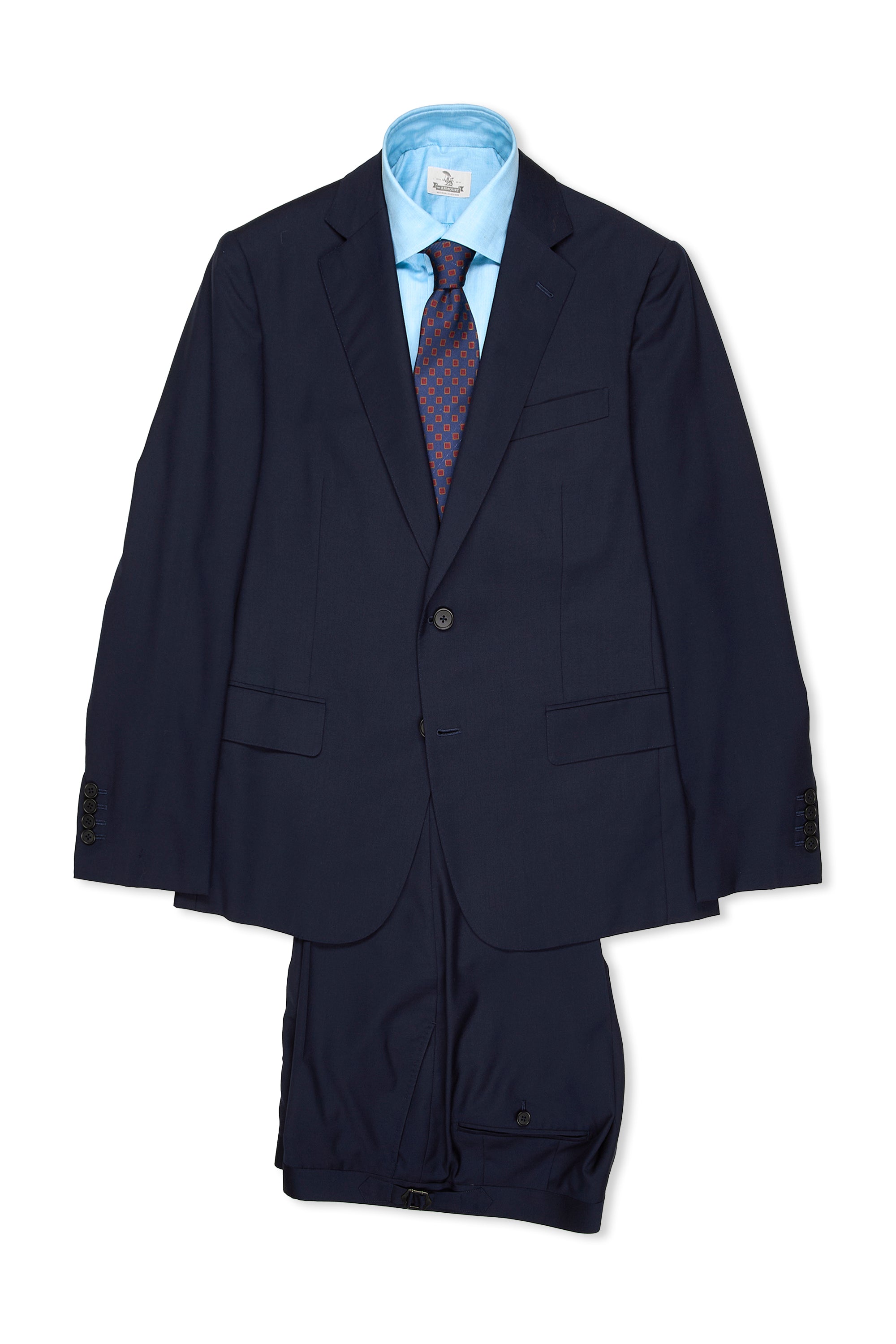 Ascot Chang Navy Wool Twill Suit