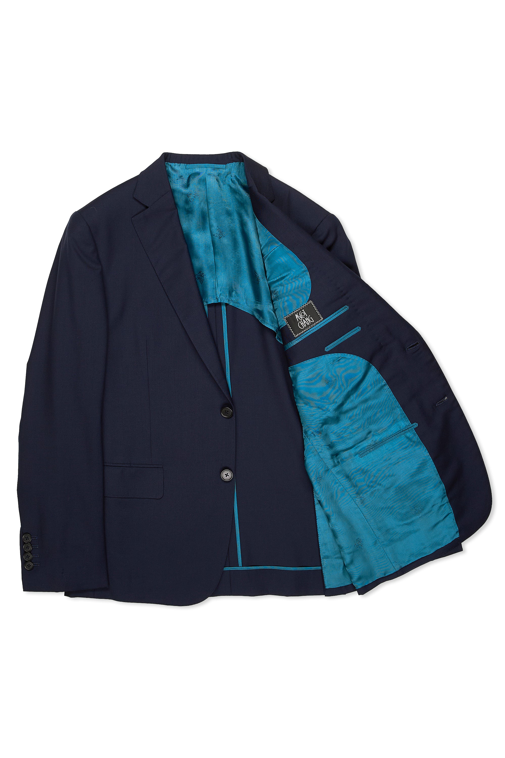 Ascot Chang Navy Wool Twill Suit