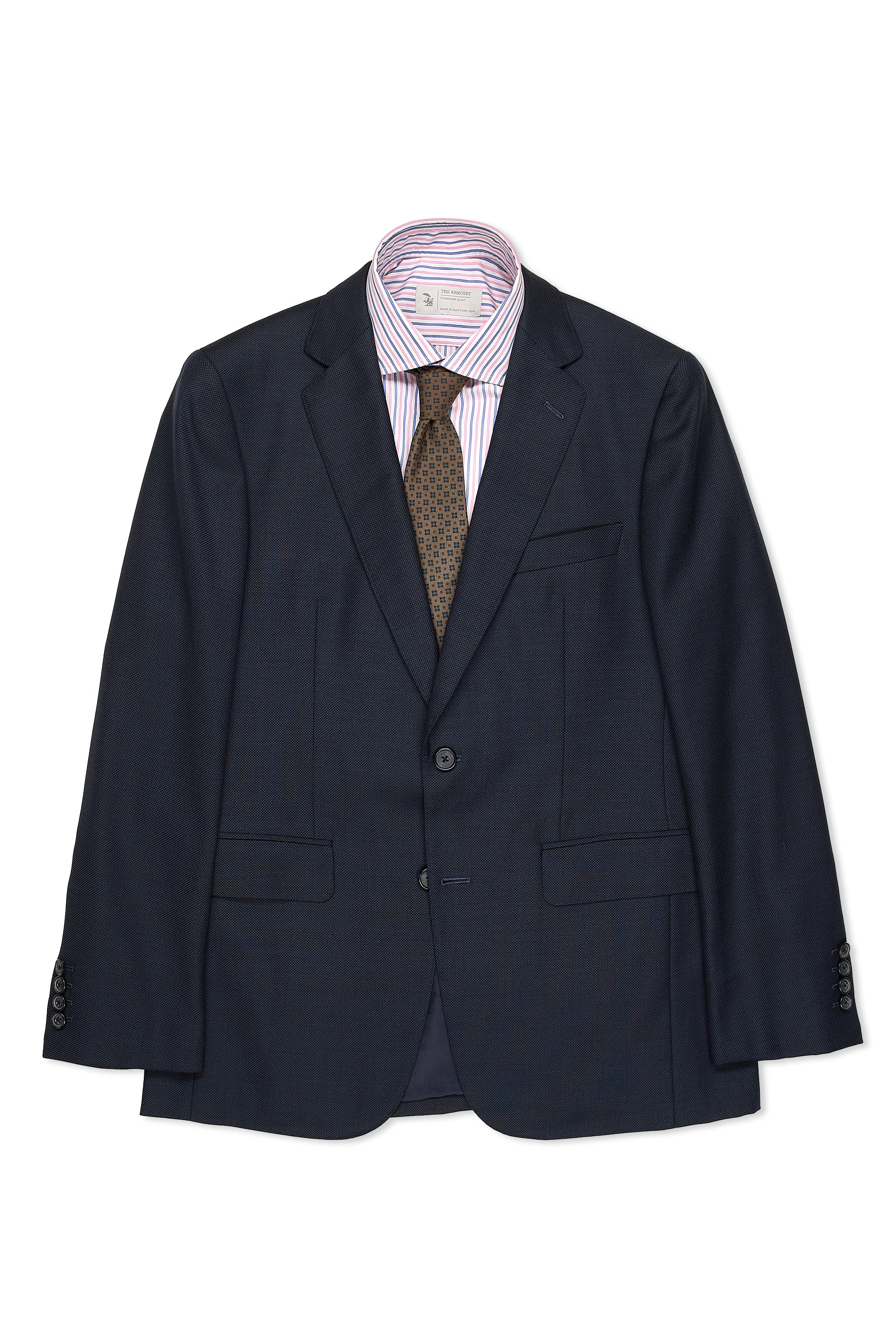 Ascot Chang Navy Birdseye Wool Sport Coat