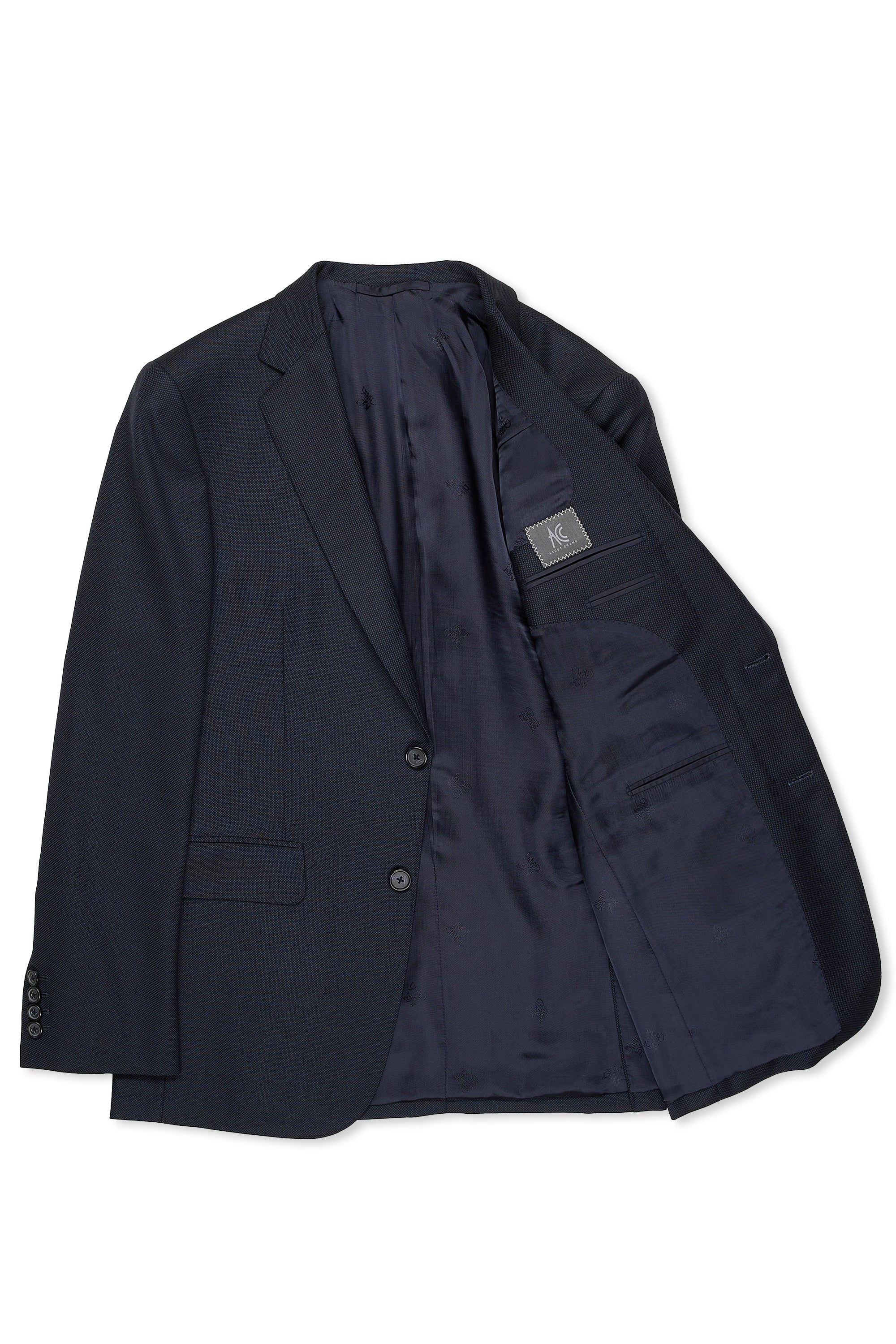 Ascot Chang Navy Birdseye Wool Sport Coat