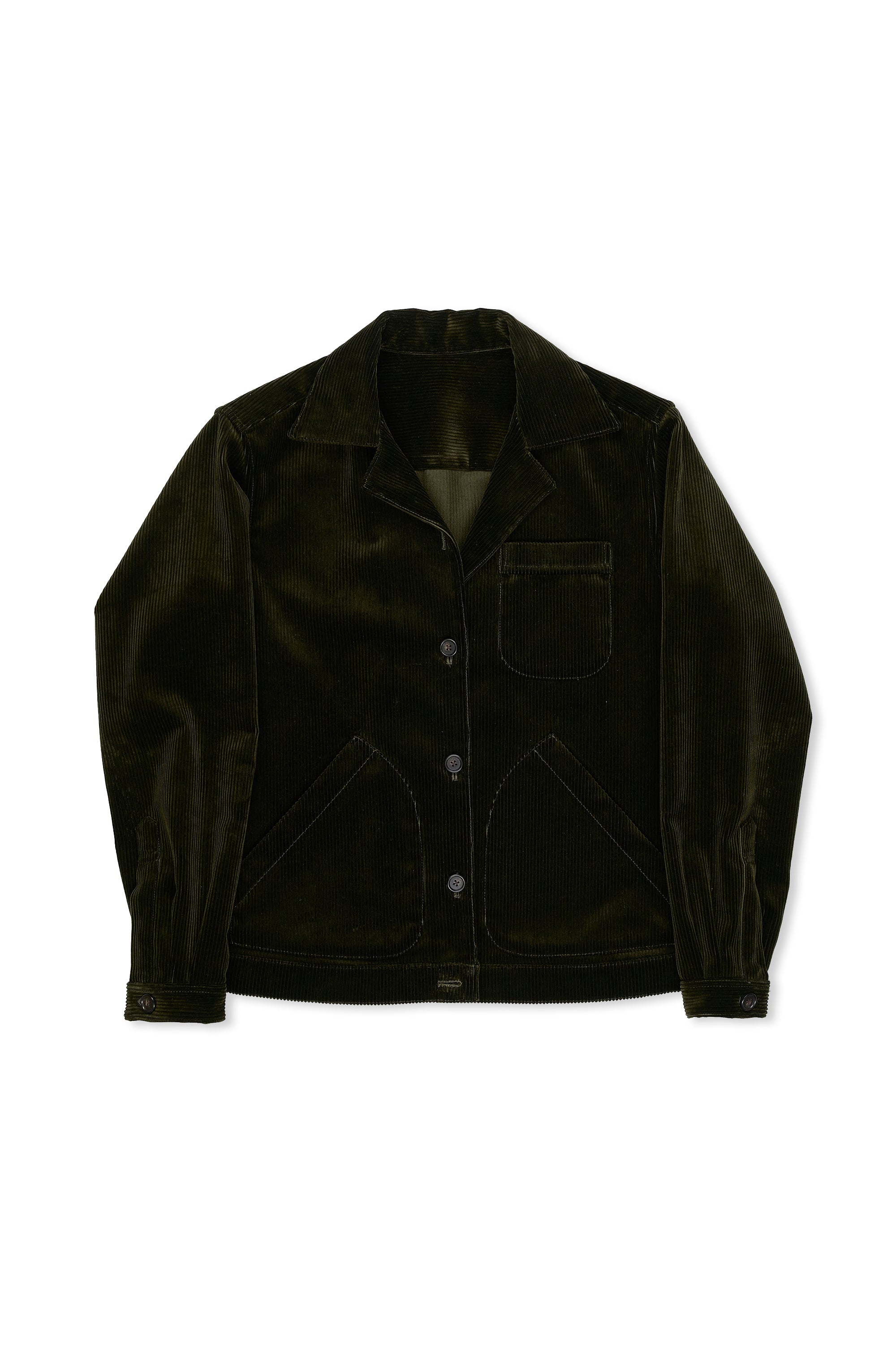 The Armoury by Ascot Chang Olive Corduroy 3 Pocket Blouson MTO
