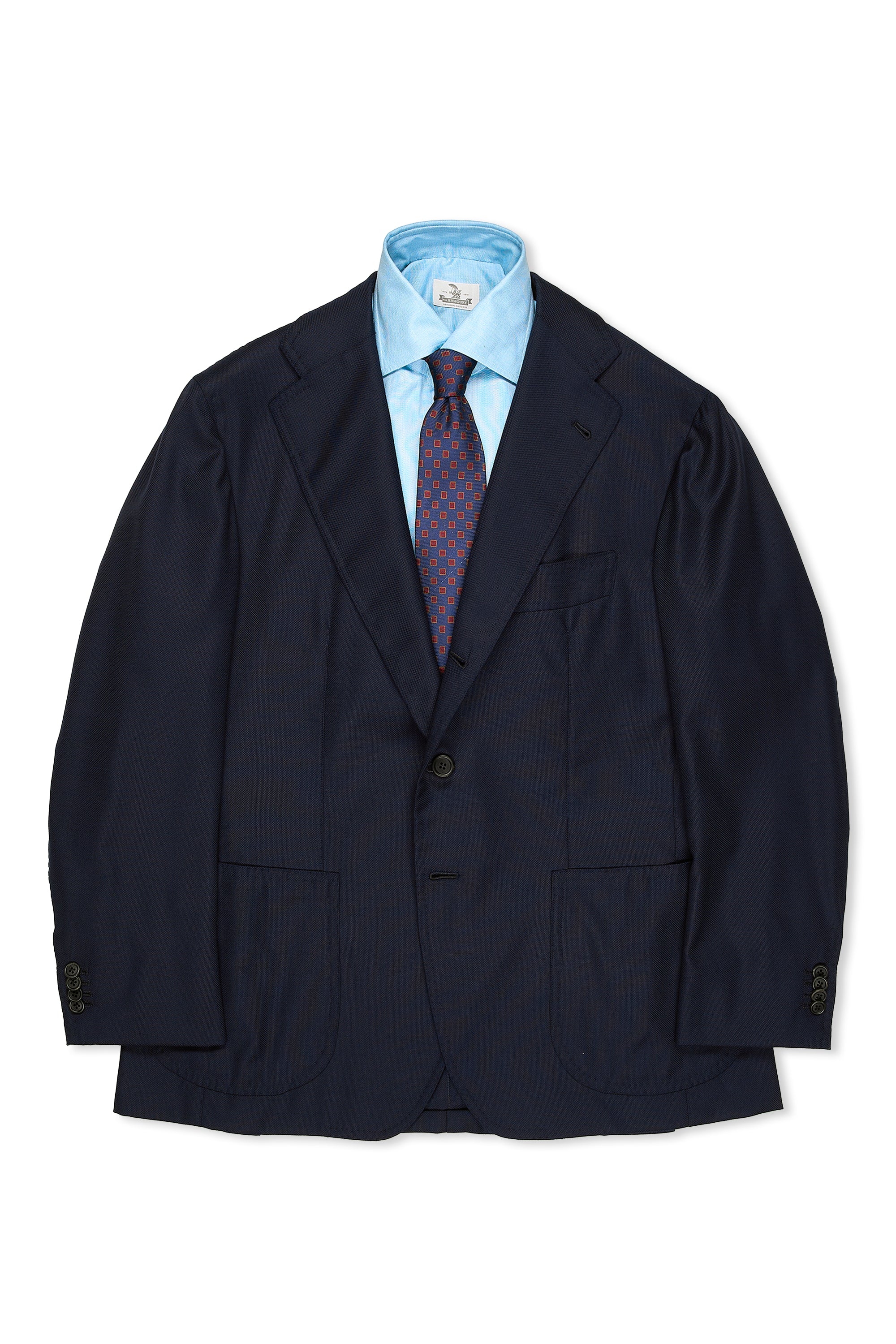 Orazio Luciano Navy Hopsack Wool Sport Coat