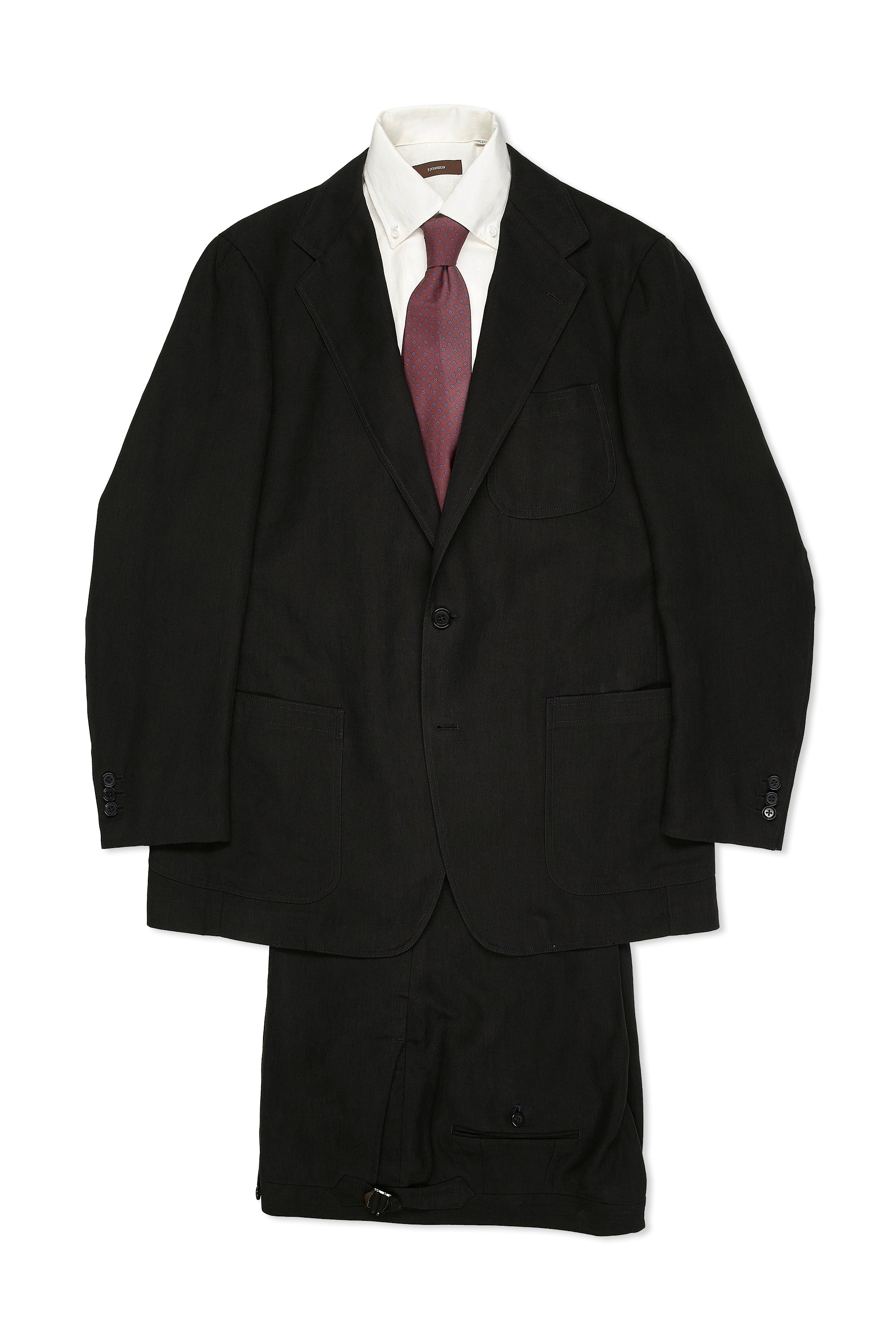 The Armoury by Ring Jacket Model 12 Black Linen Suit