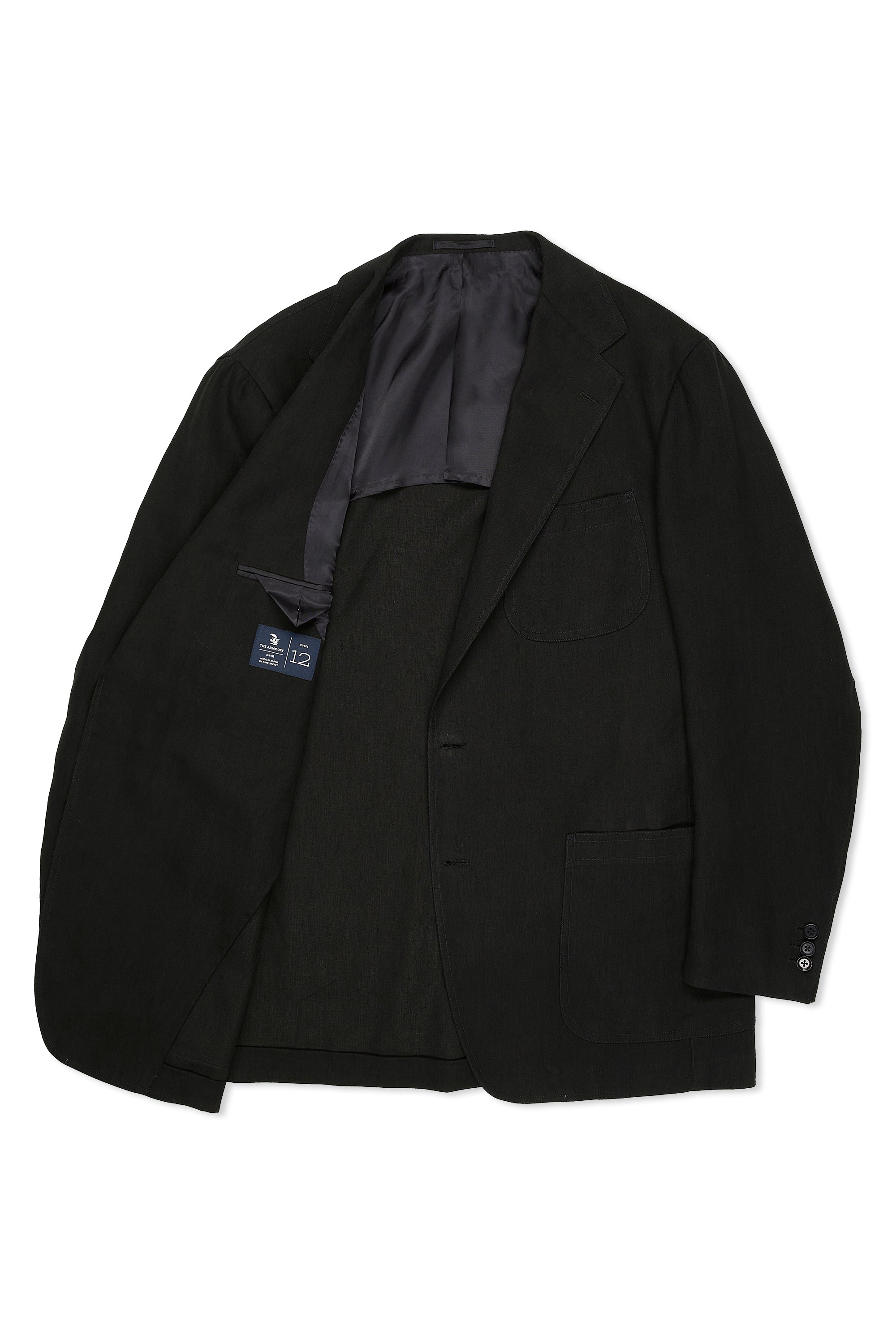 The Armoury by Ring Jacket Model 12 Black Linen Suit