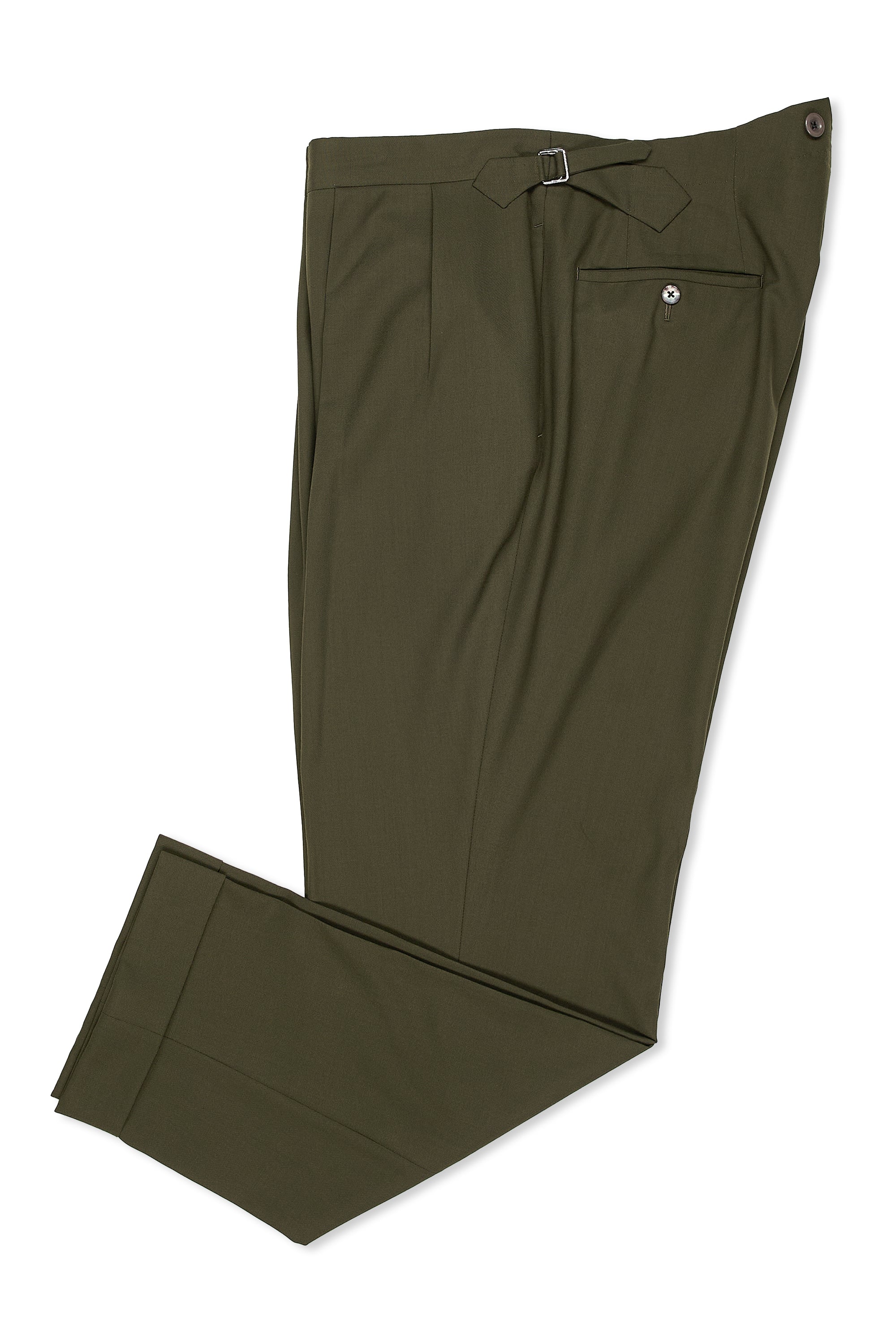 Fumiya Hirano Olive Super 150's Wool Trousers