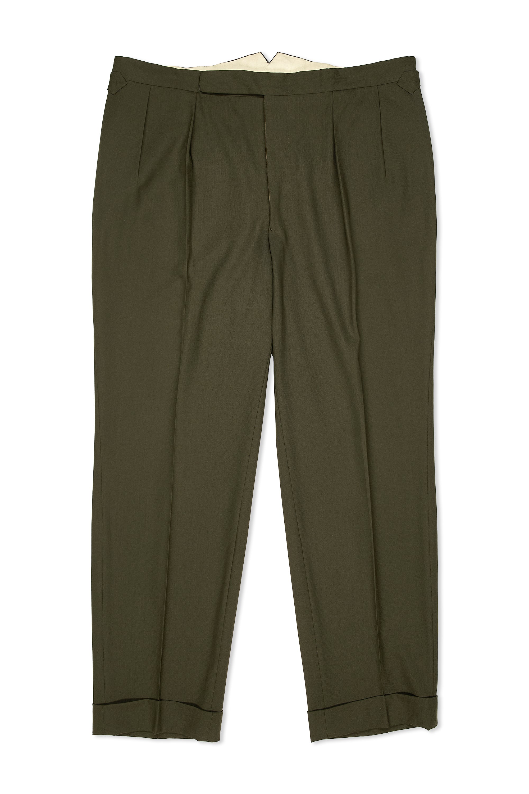 Fumiya Hirano Olive Super 150's Wool Trousers