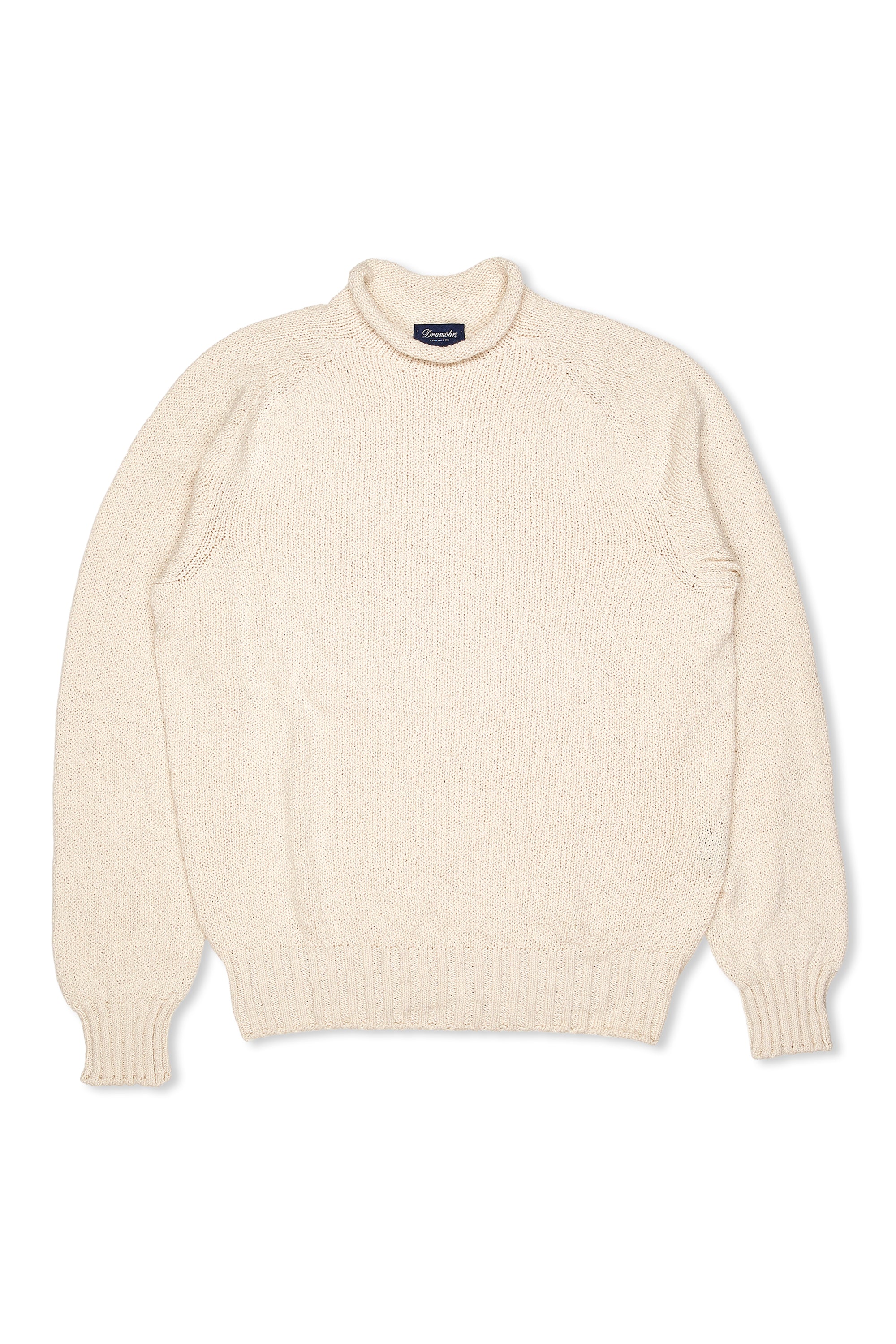 Drumohr Cream Cotton Rollneck Sweater