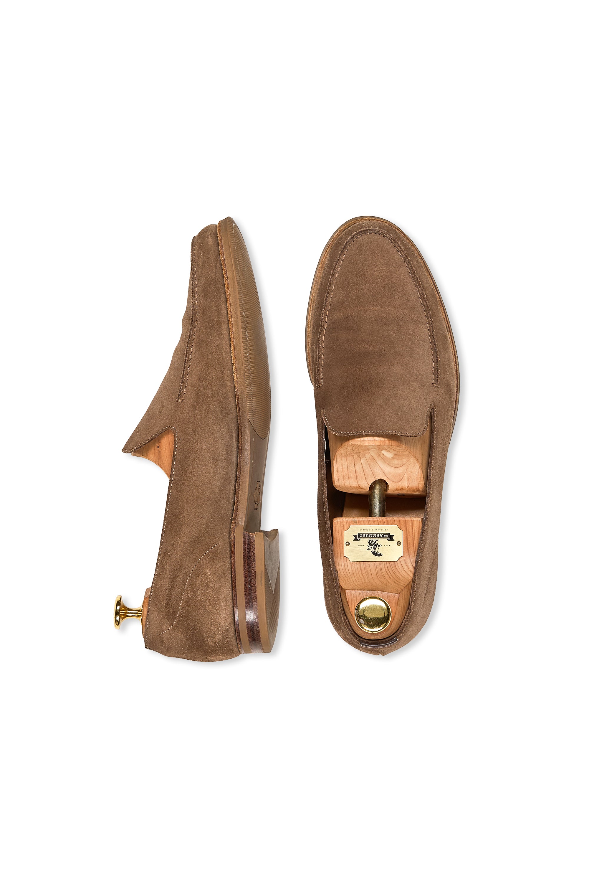 Edward Green Light Brown Suede Loafers