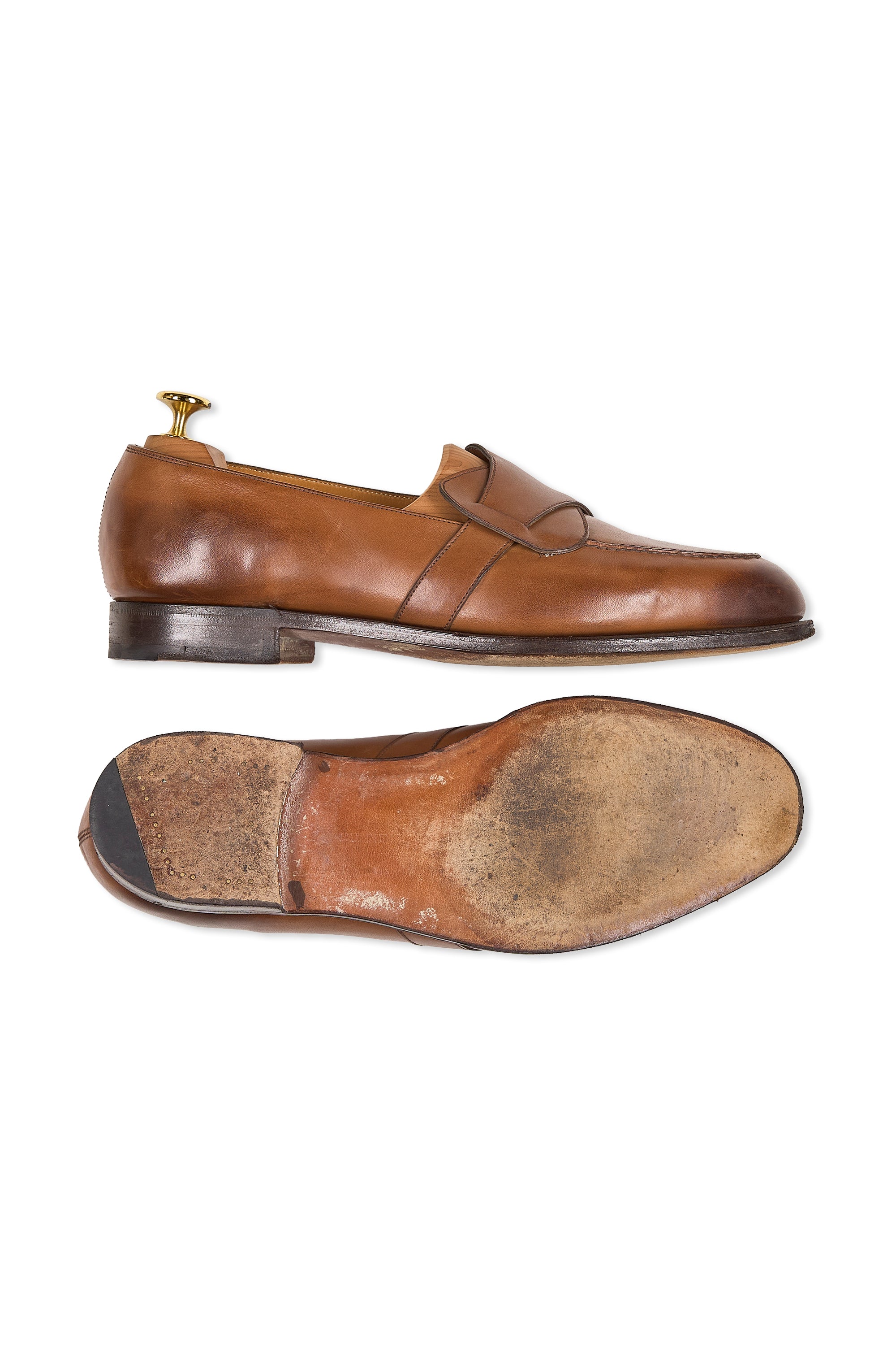 Edward Green Light Brown Calf Leather Loafers