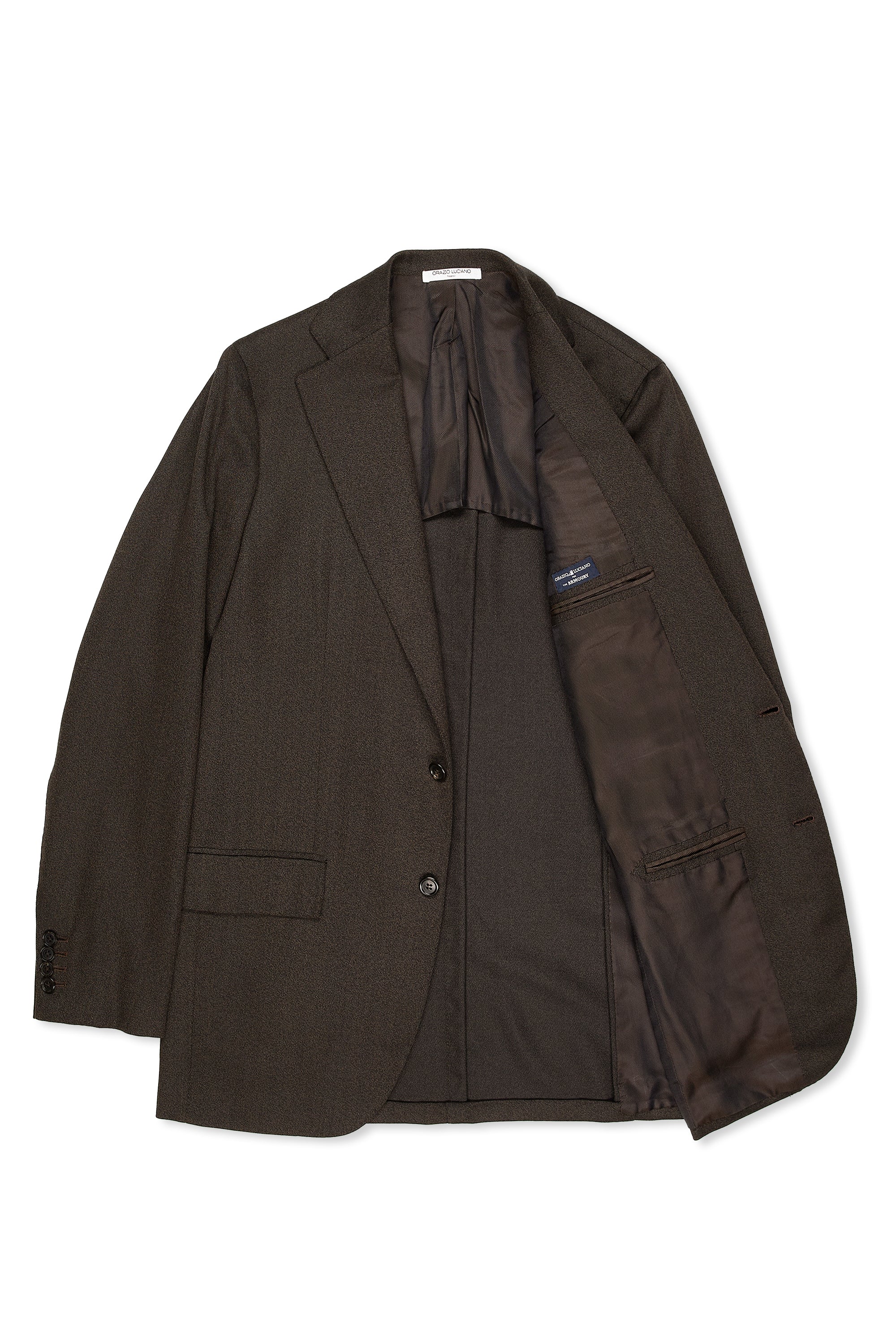 Orazio Luciano Dark Brown Covert Wool Sport Coat