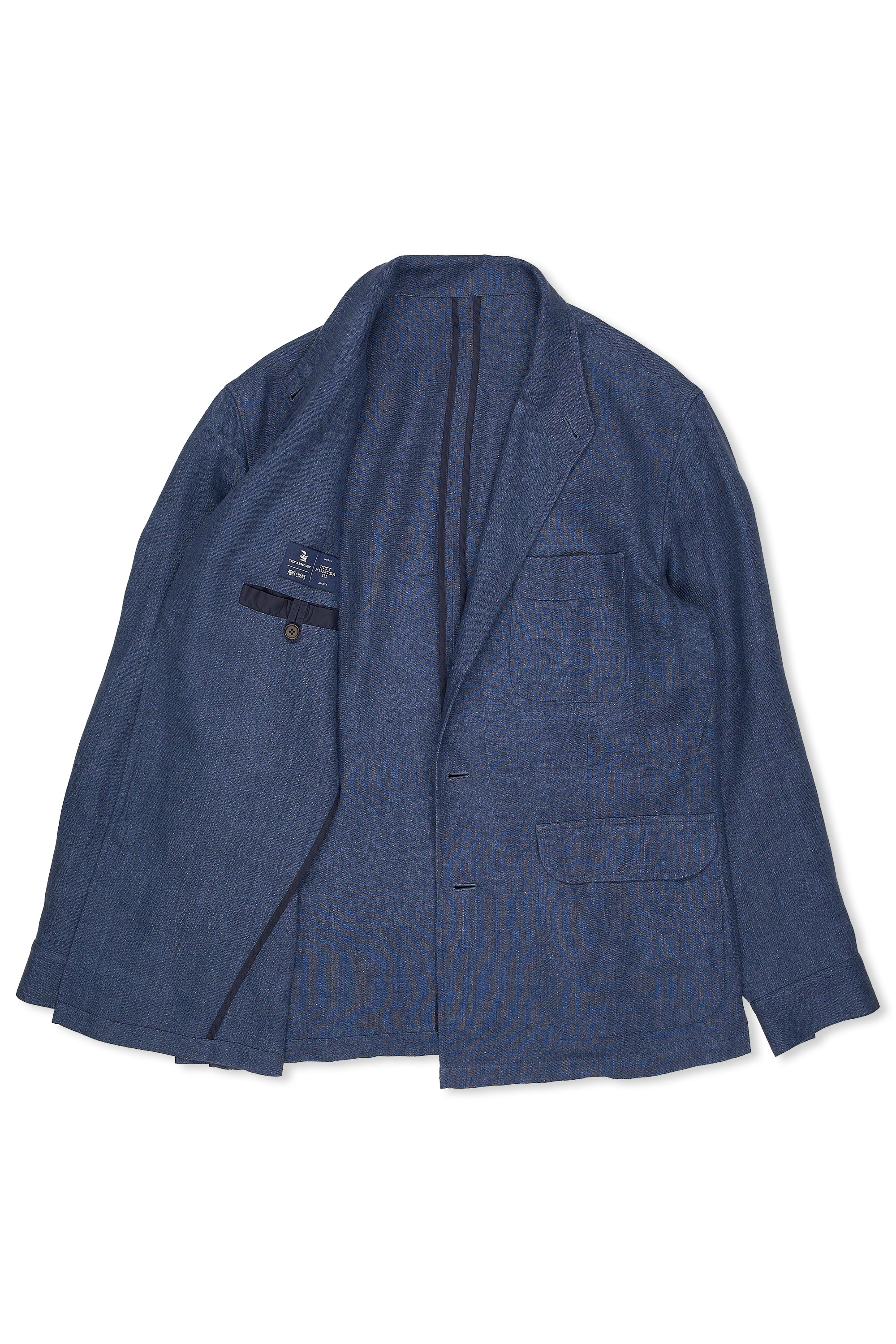 The Armoury Navy Blue Linen City Hunter III Jacket