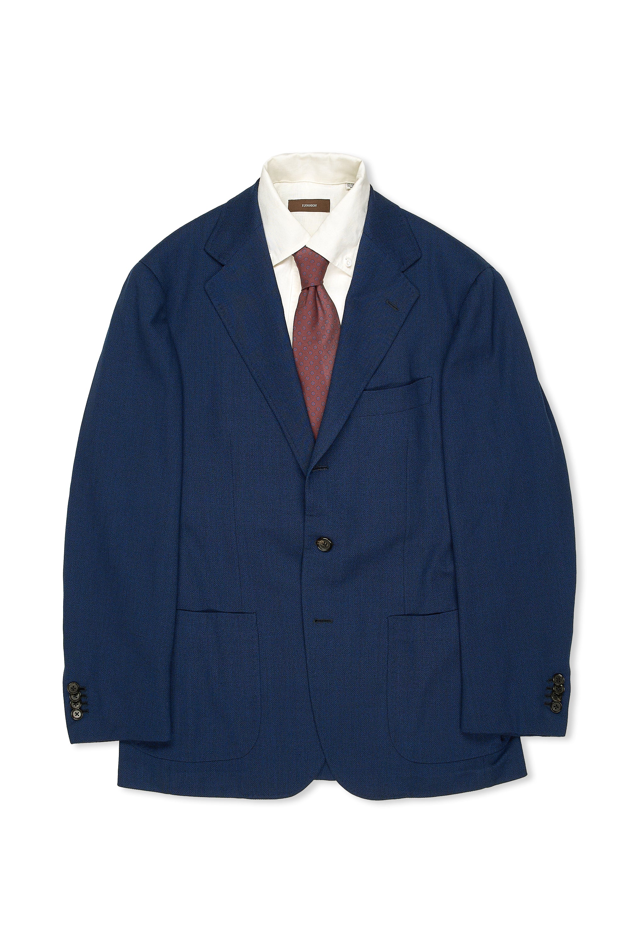 The Armoury Model 3 Blue Zegna Fine Woollen Wool Hopsack Sport Coat