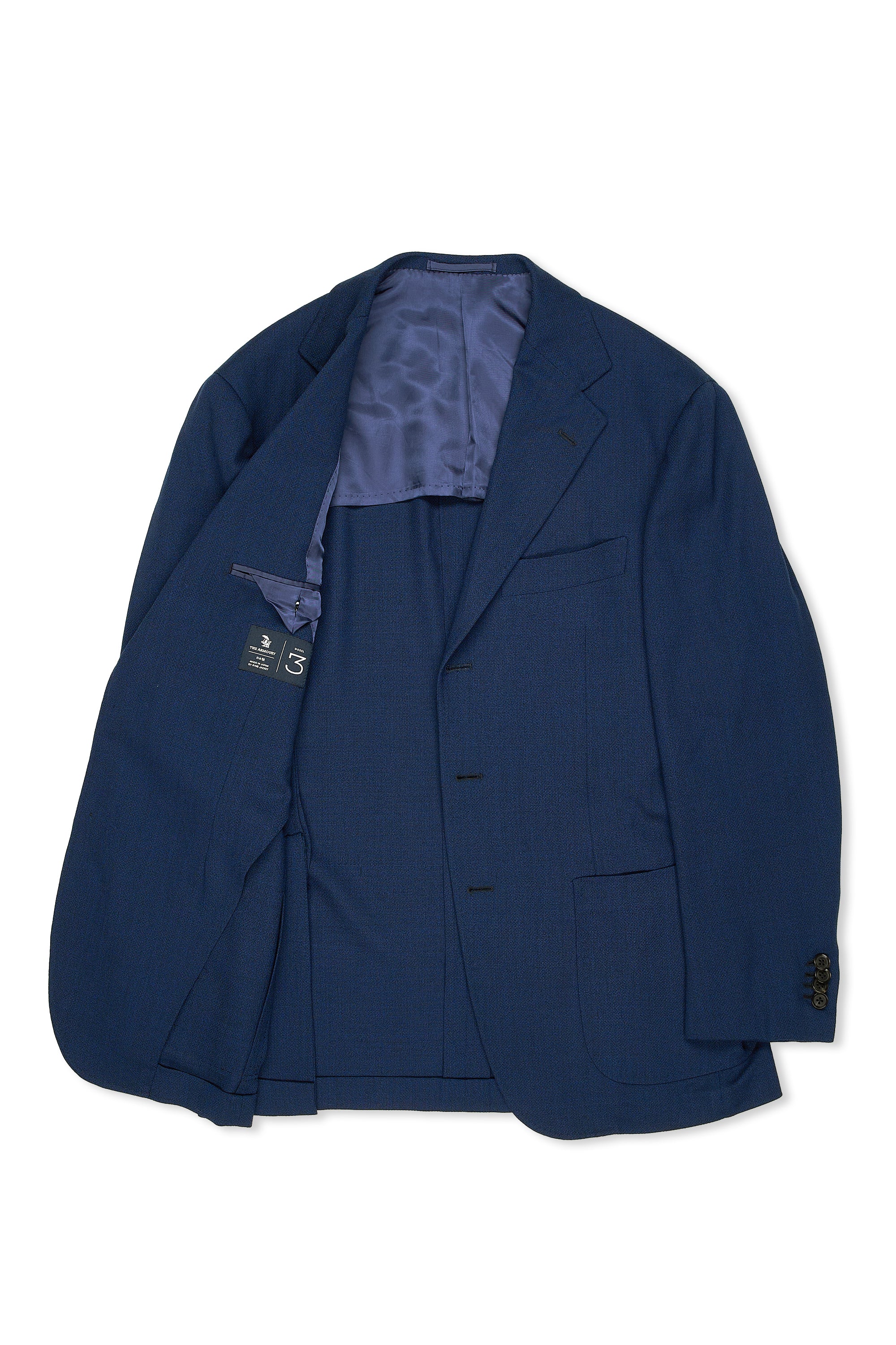 The Armoury Model 3 Blue Zegna Fine Woollen Wool Hopsack Sport Coat