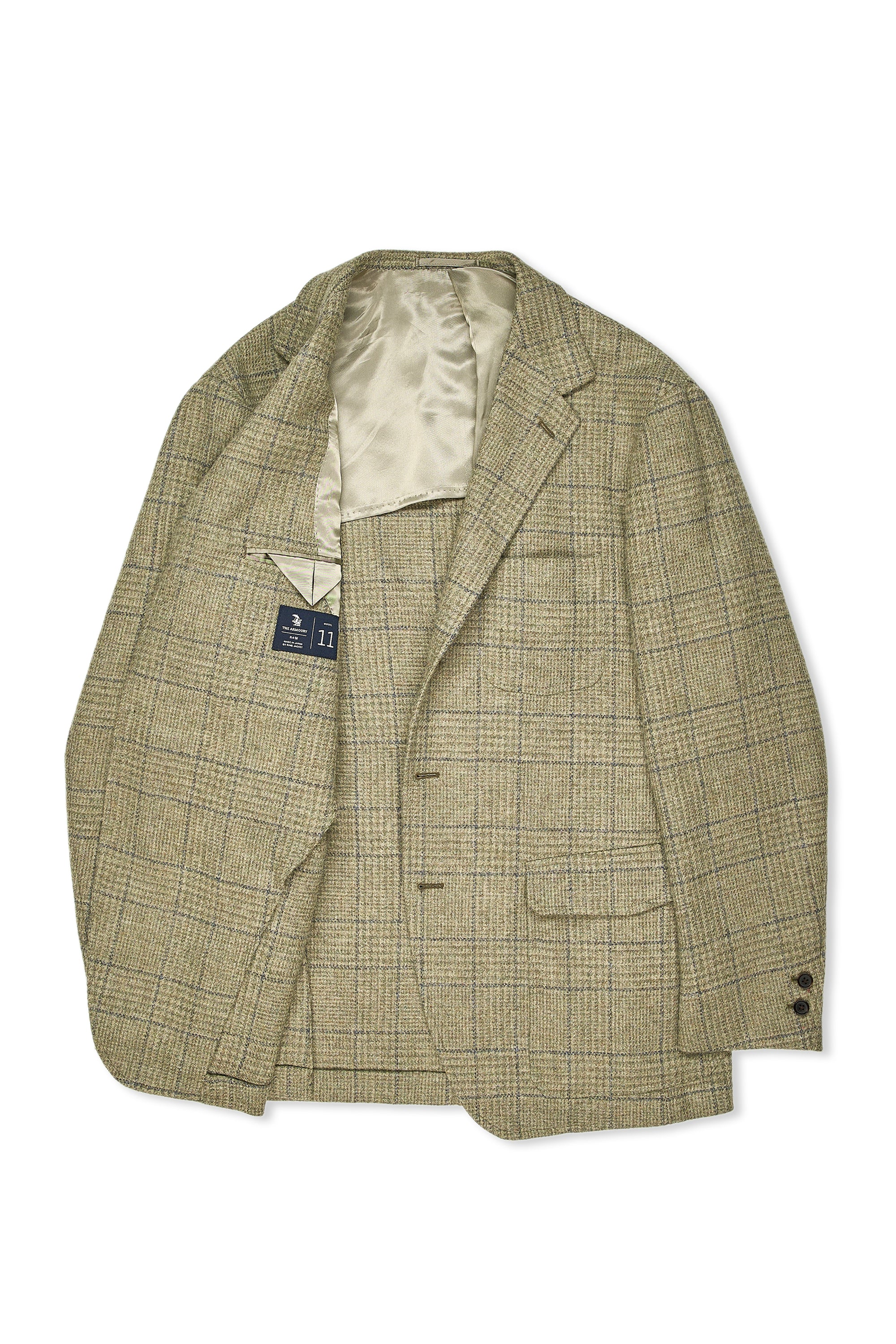 The Armoury Model 11 Sage Green Check Tweed Wool Sport Coat