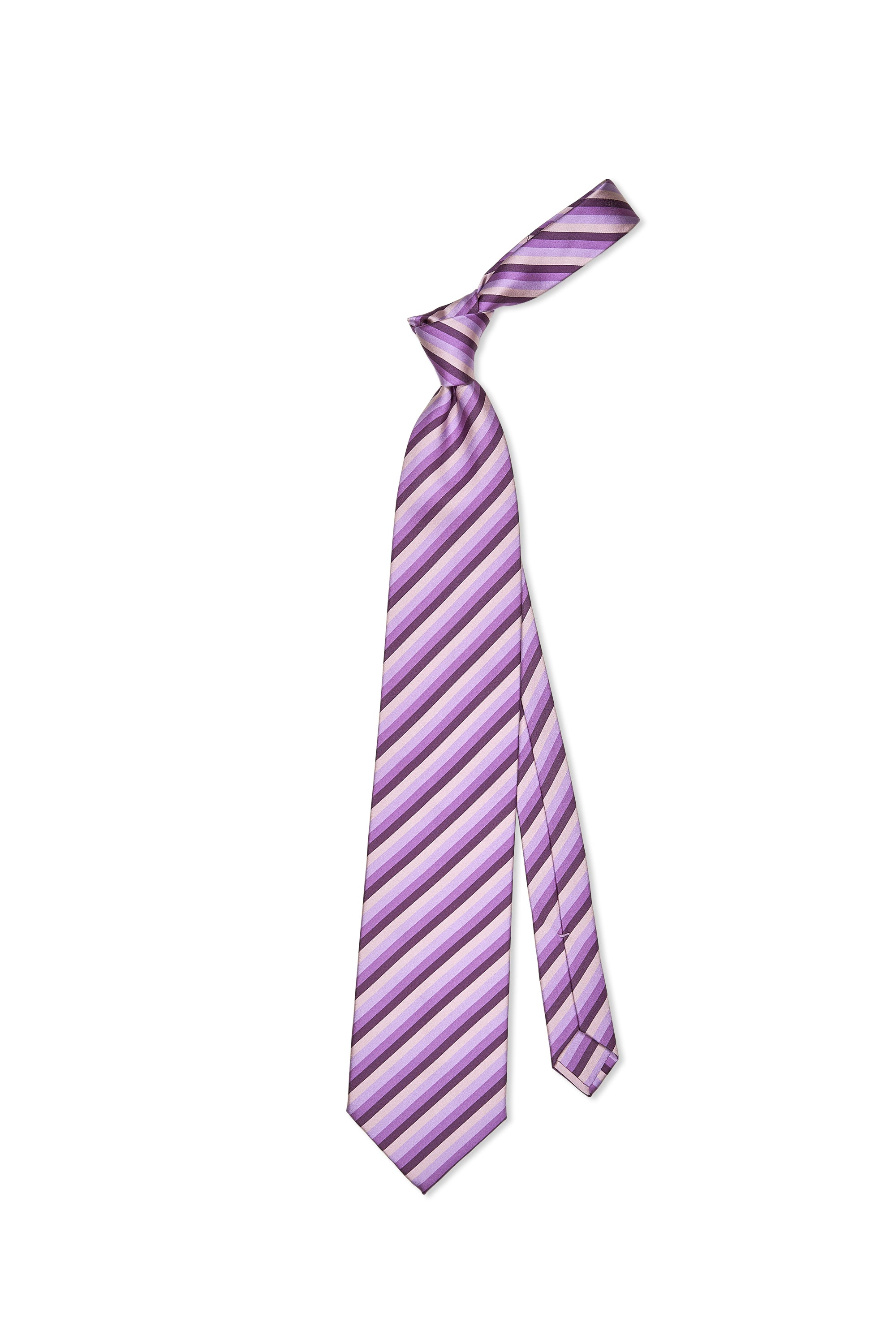 Zilli Purple/Violet/Lilac Stripe Silk Tie