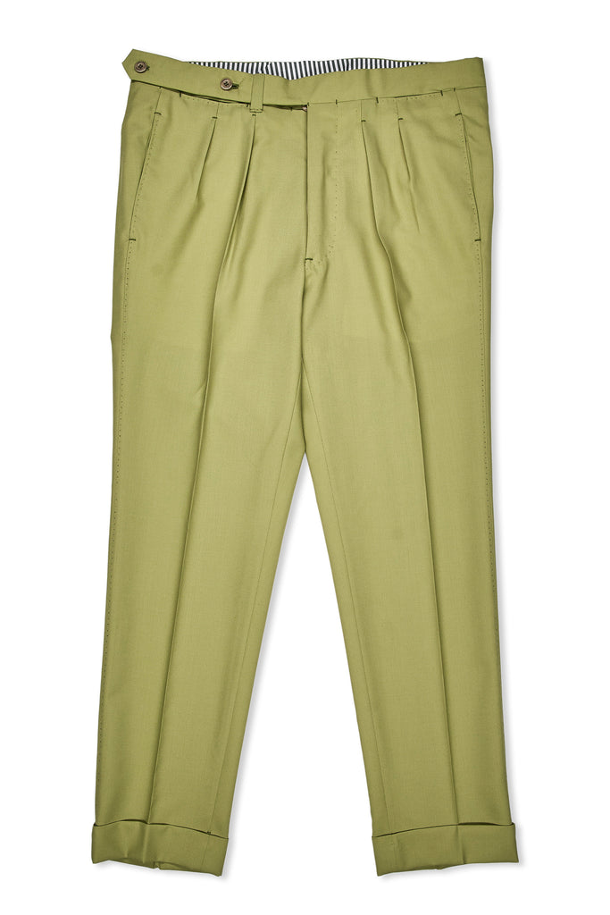 Ambrosi Napoli Olive Wool Trousers – Drop 93