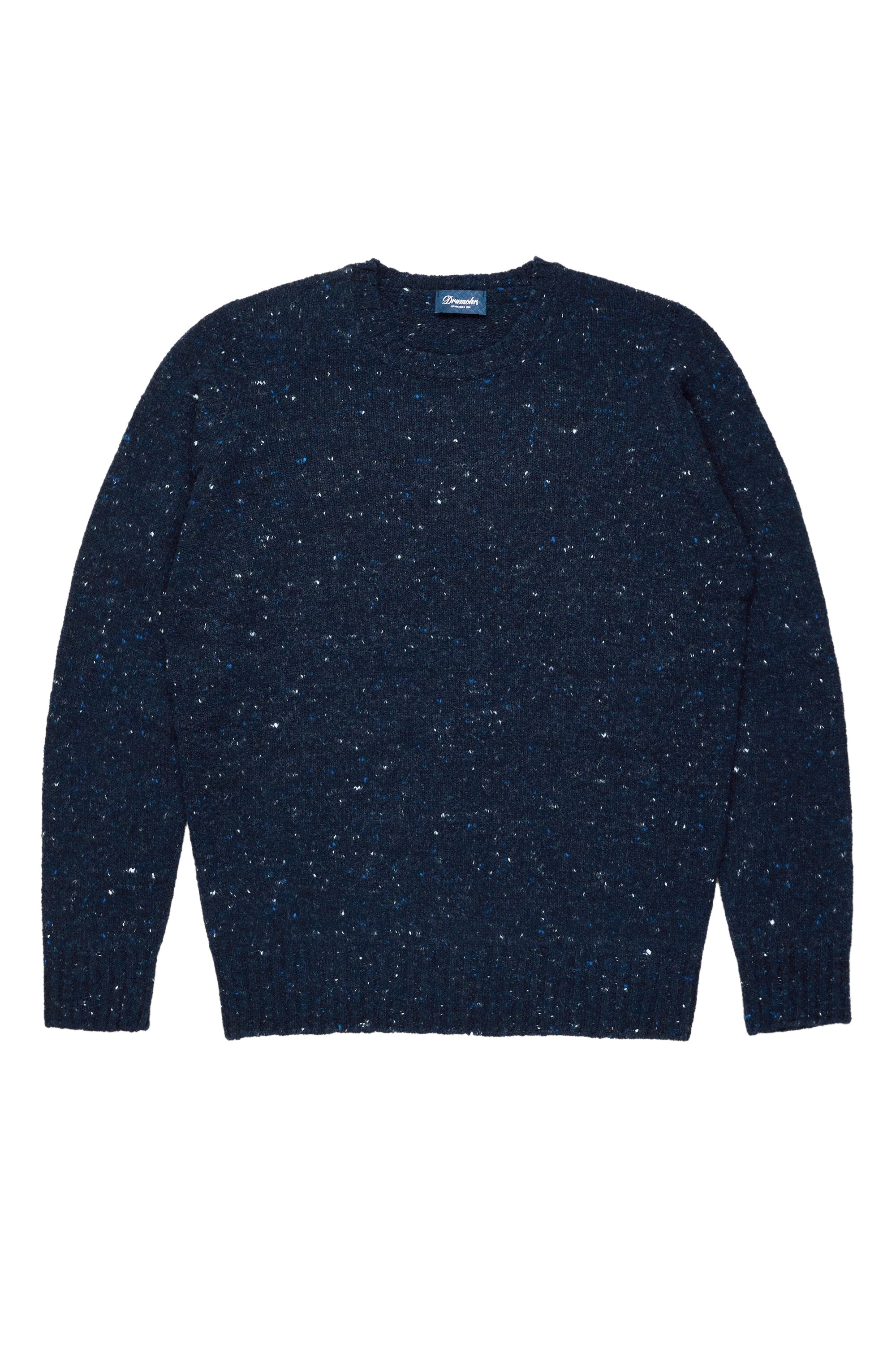Drumohr Navy LS Donegal Crewneck Sweater