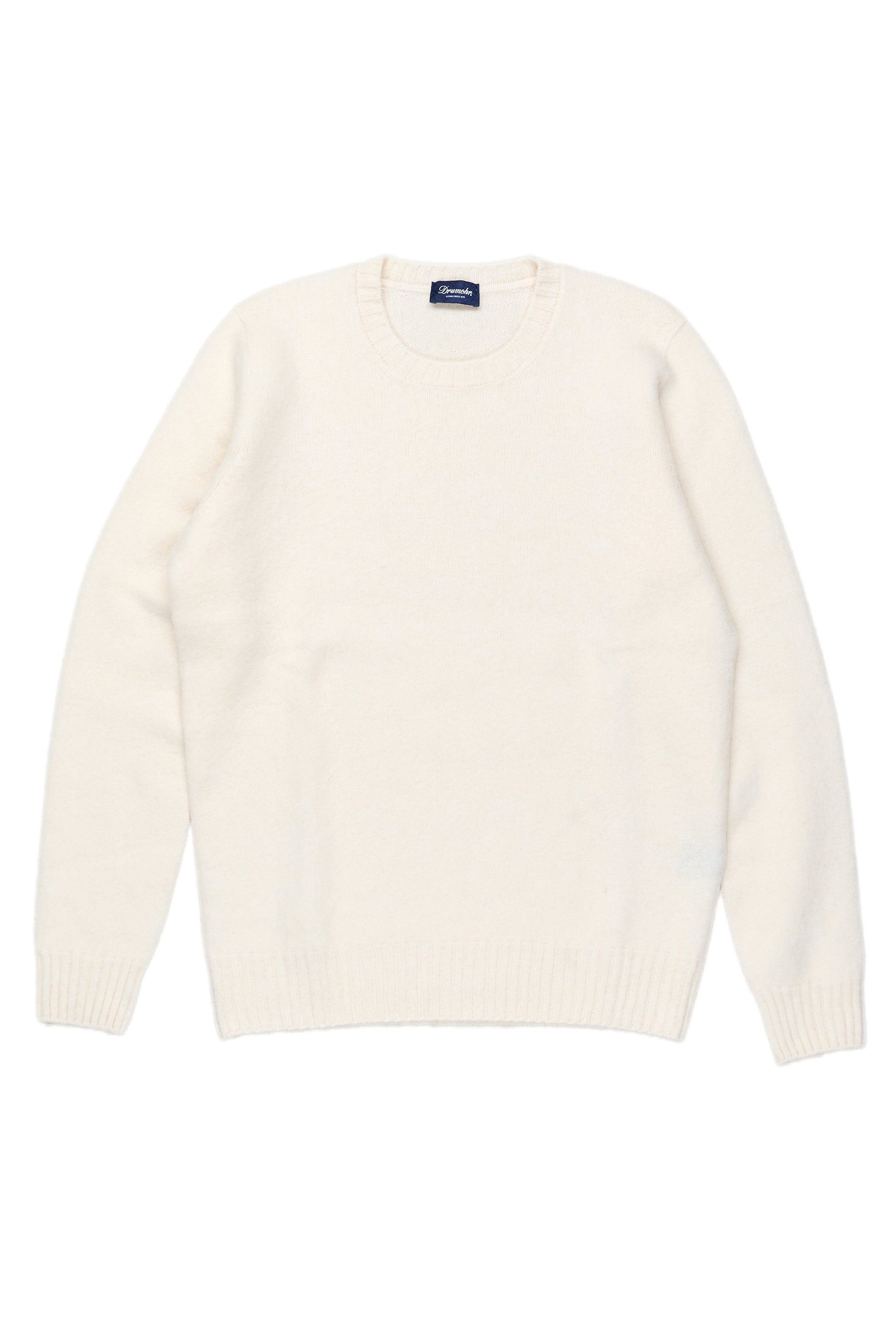 Drumohr Latte LS Lambswool Crewneck Sweater