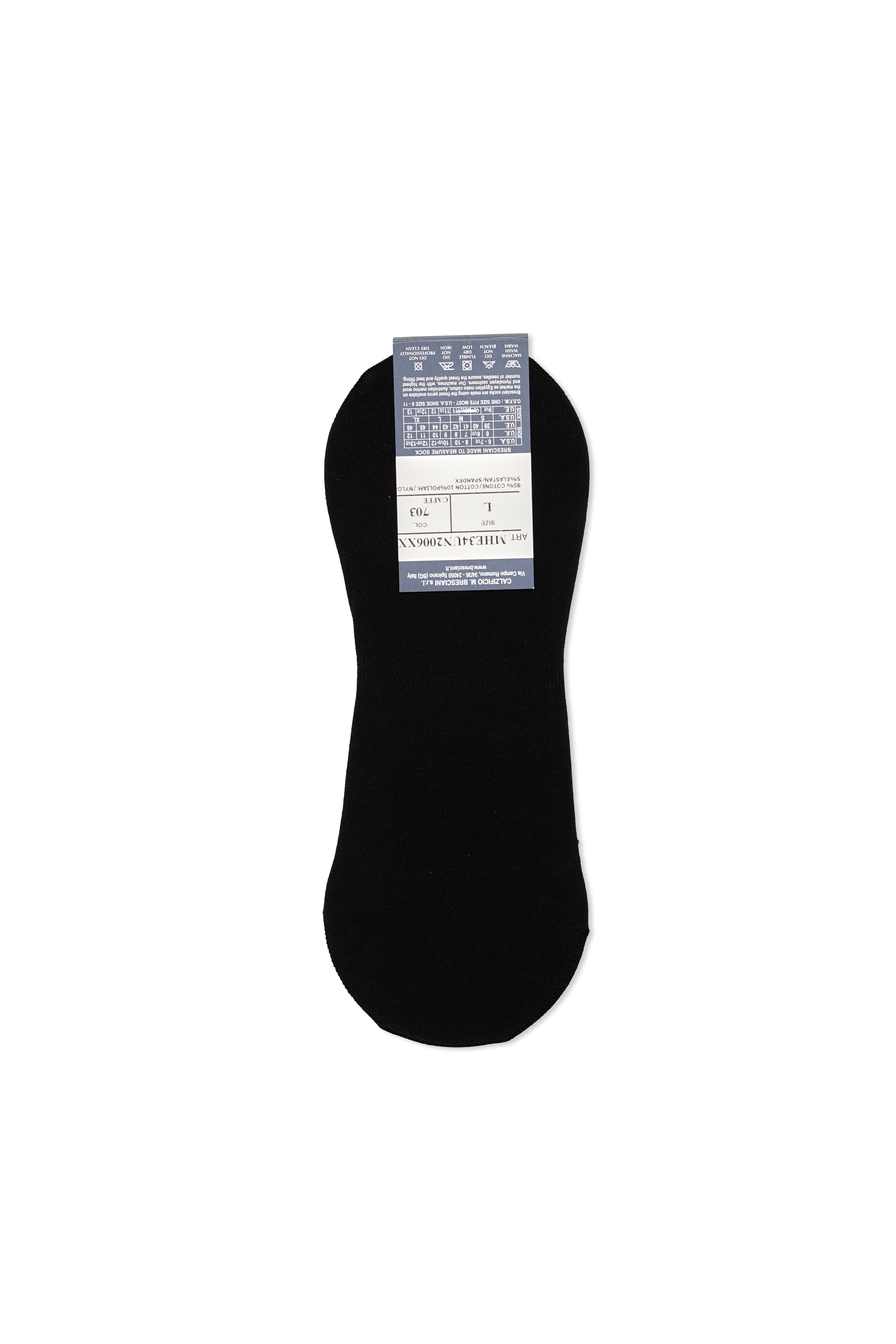 Bresciani MHE34UN2006XX Socks in Solid Colour Cotton Ankle Length - 703-Cafe
