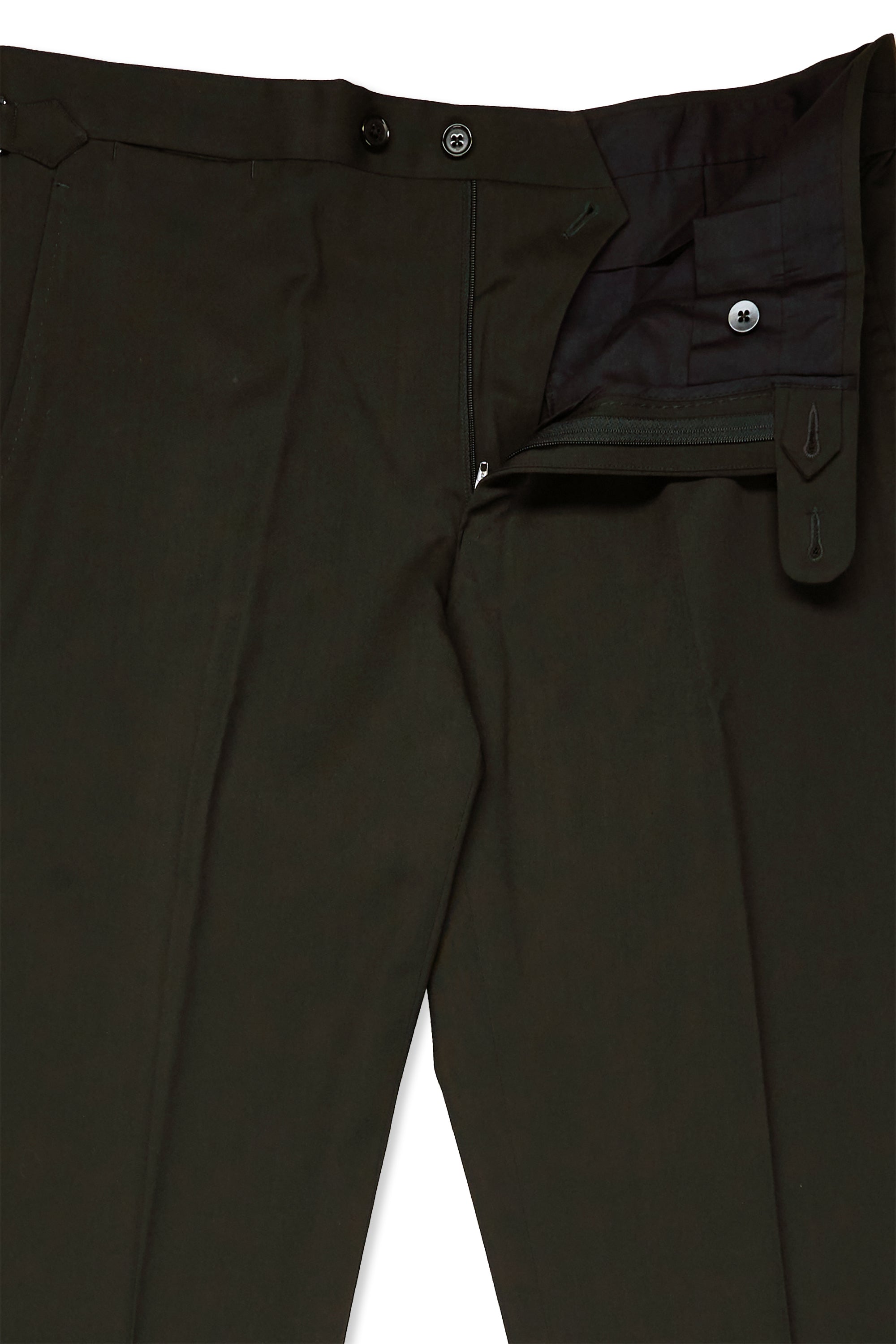 P. Johnson Chocolate Wool Twill Trousers