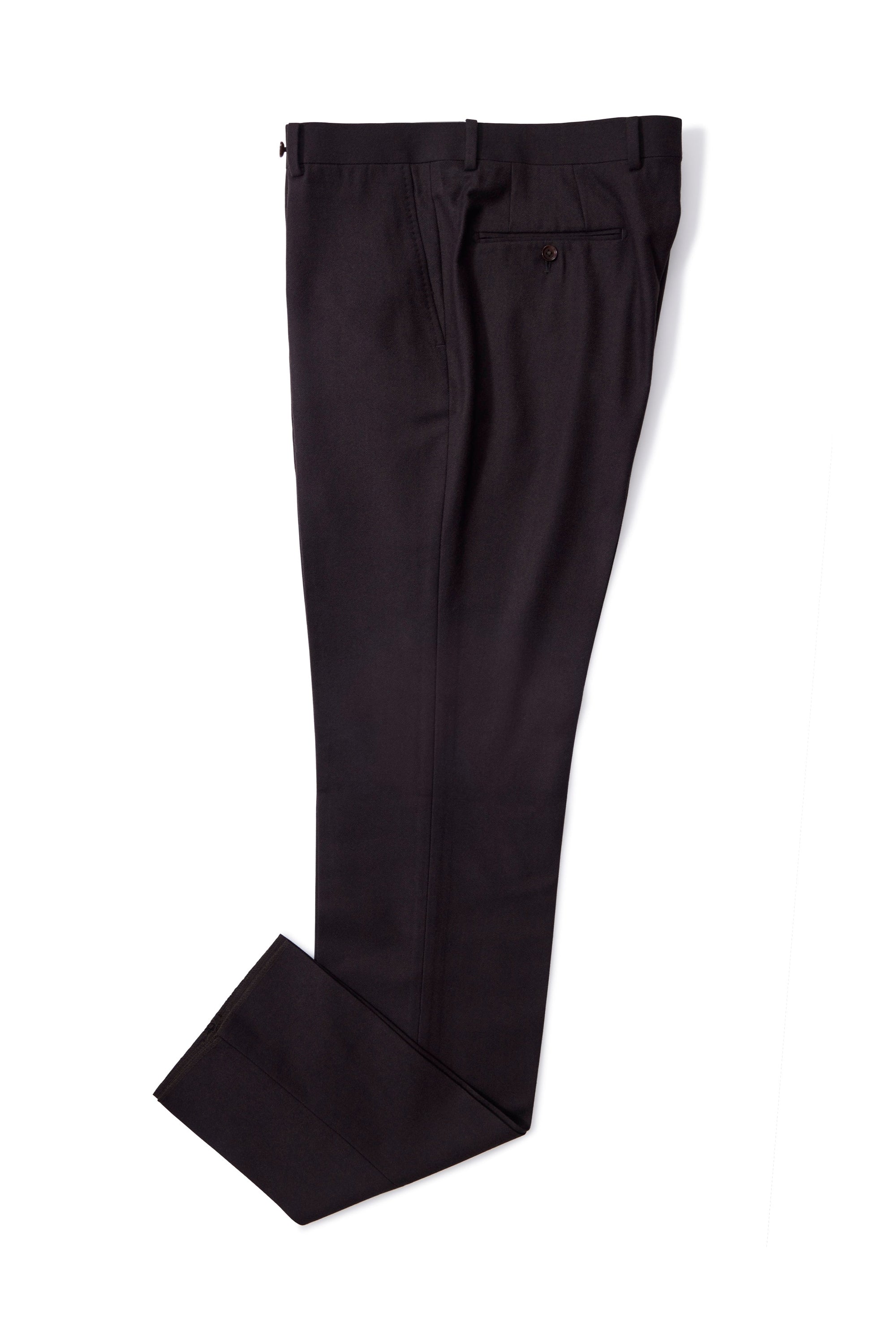The Armoury Dark Brown RE073F01F Flannel Wool Model A Trousers