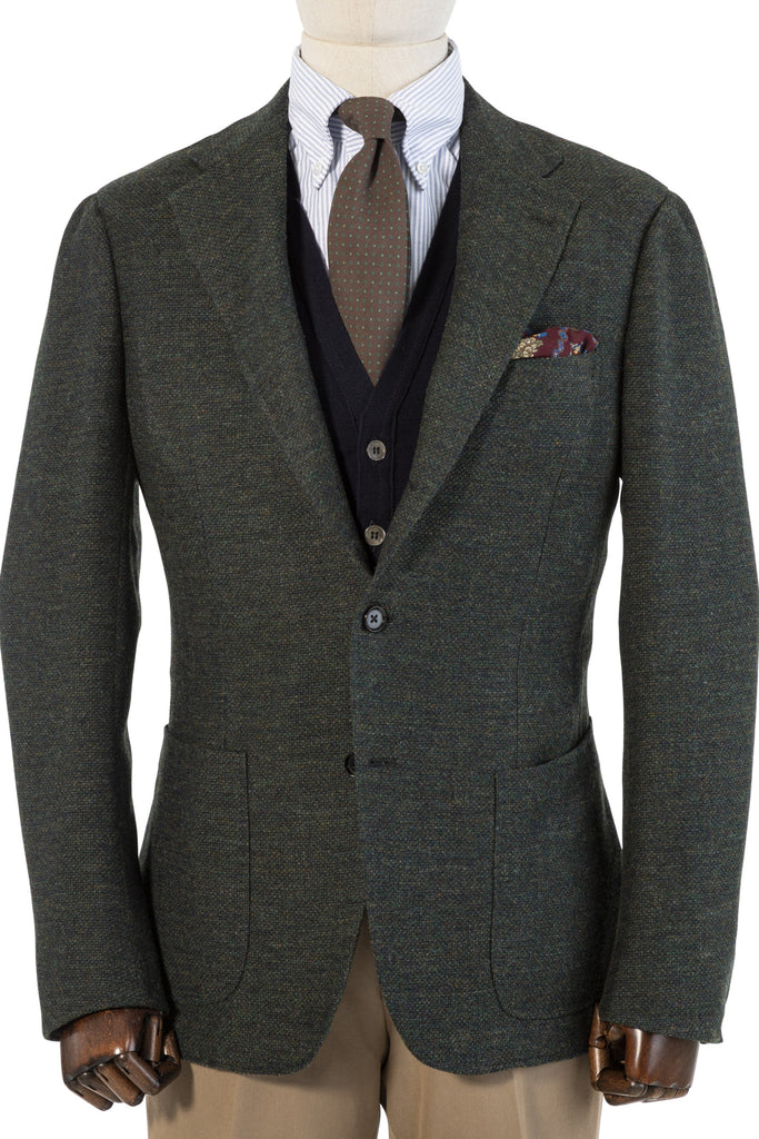 The Armoury by Ring Jacket Model 3 Olive Di Pray Leno Weave