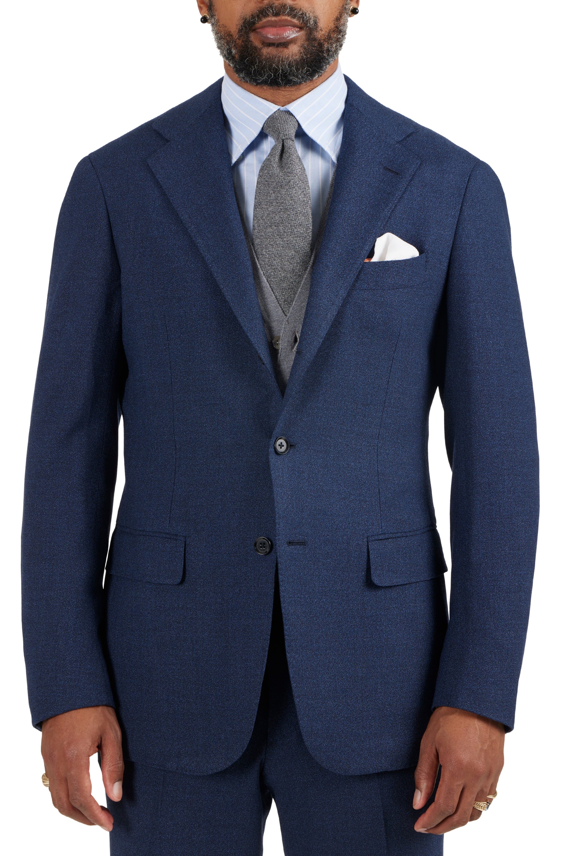 The Armoury Model 3A Blue RE023F28X Wool Suit
