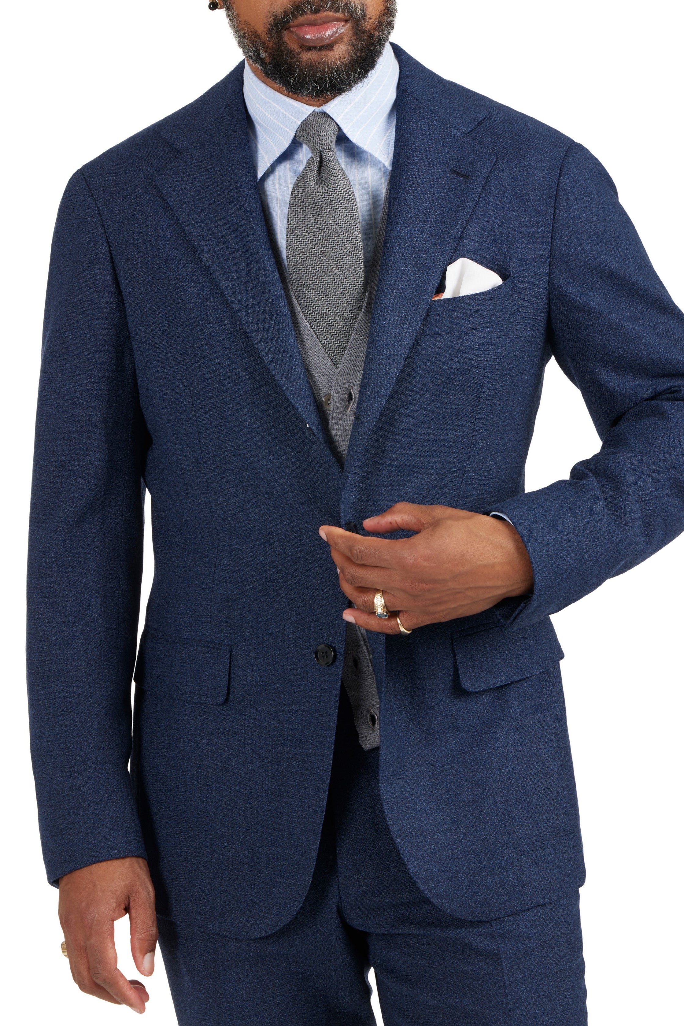 The Armoury Model 3A Blue RE023F28X Wool Suit