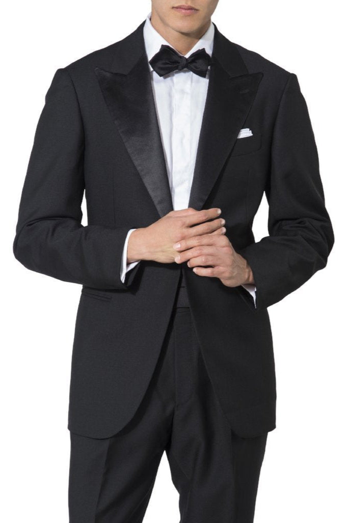 The Armoury Model 4 Wool/Mohair Peak Lapel Satin-faced Tuxedo Jacket