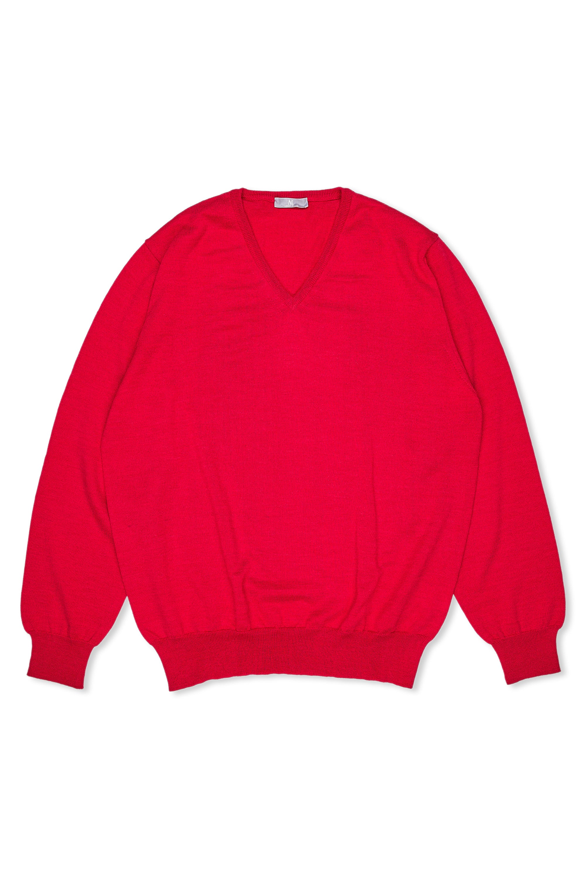 Ascot Chang Pink Extra-Fine Merino Wool V-Neck Sweater