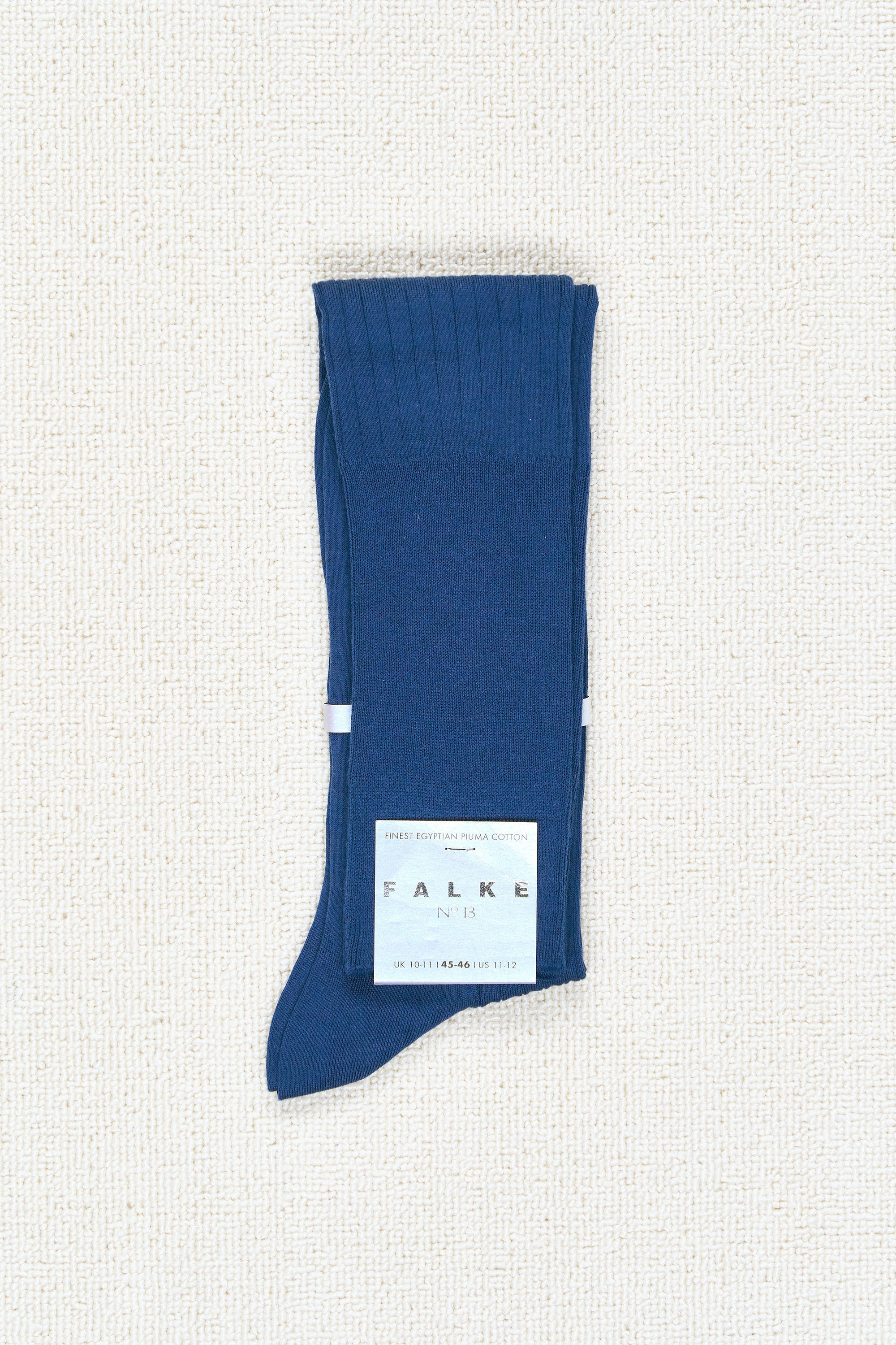 Falke 15669 Royal Blue Piuma Cotton Ribbed Long Socks