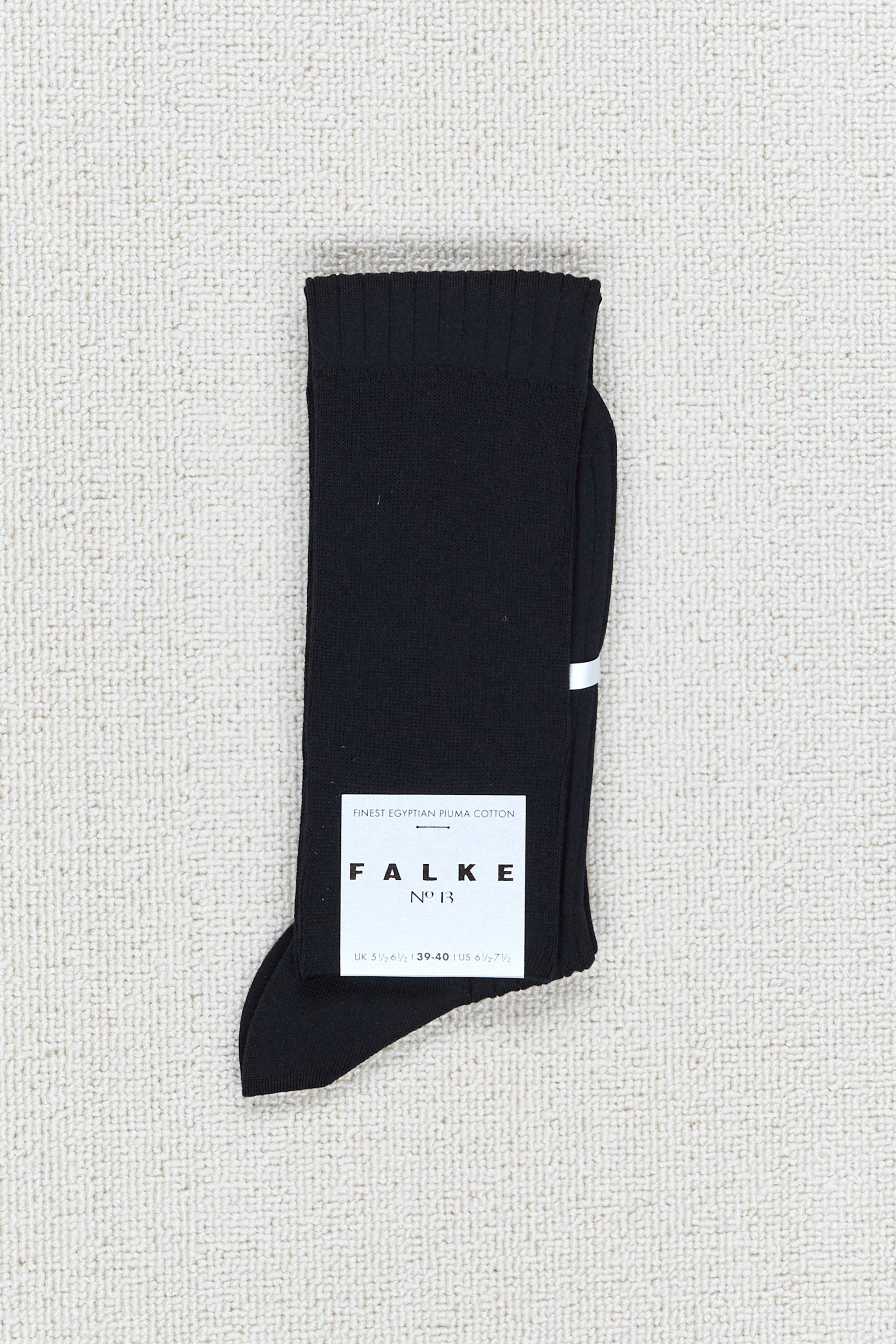 Falke 15669 Dark Navy Piuma Cotton Ribbed Long Socks