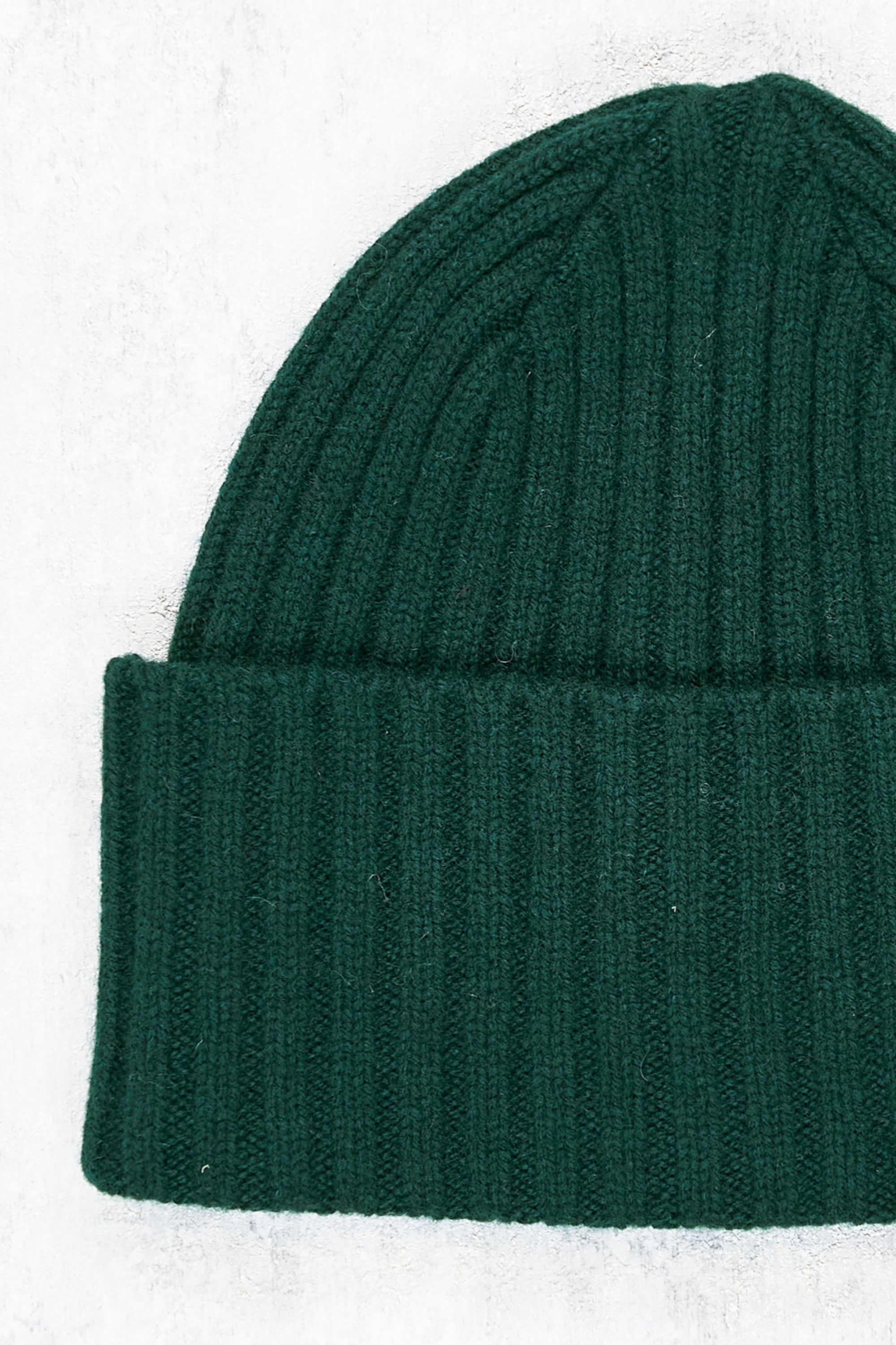 Drake's Dark Green Lambswool Knit Hat