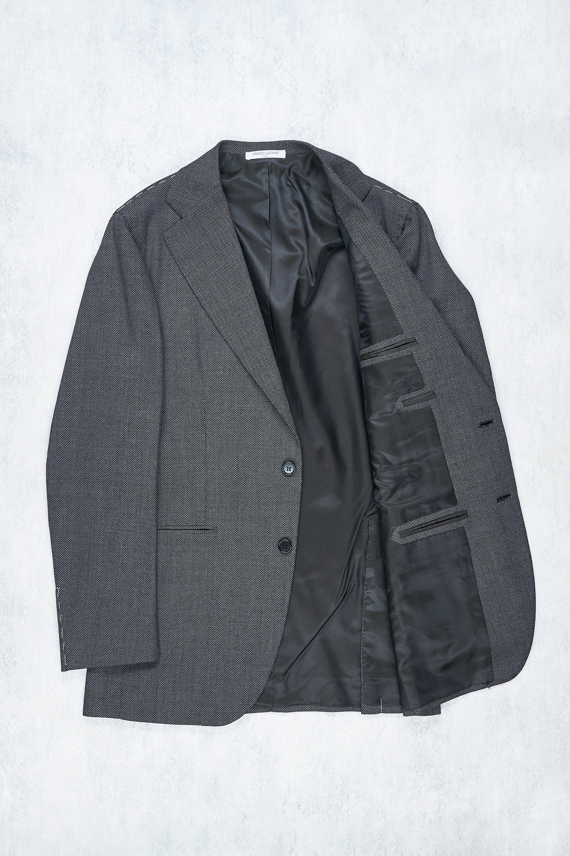 Orazio Luciano Grey Wool Birdseye Suit