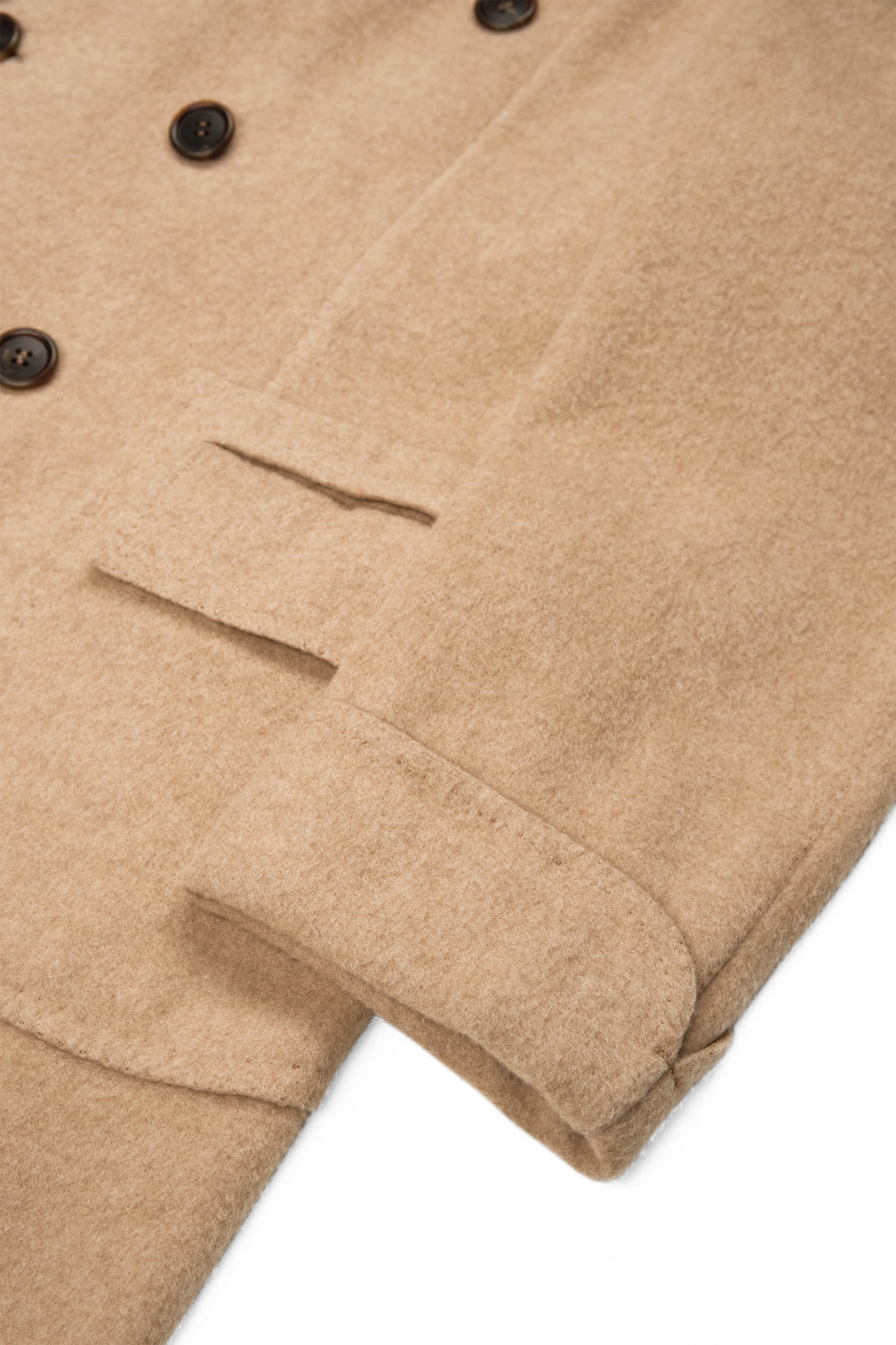 Orazio Luciano 390Y/126 Natural Cashmere Joshua Ellis DB Overcoat