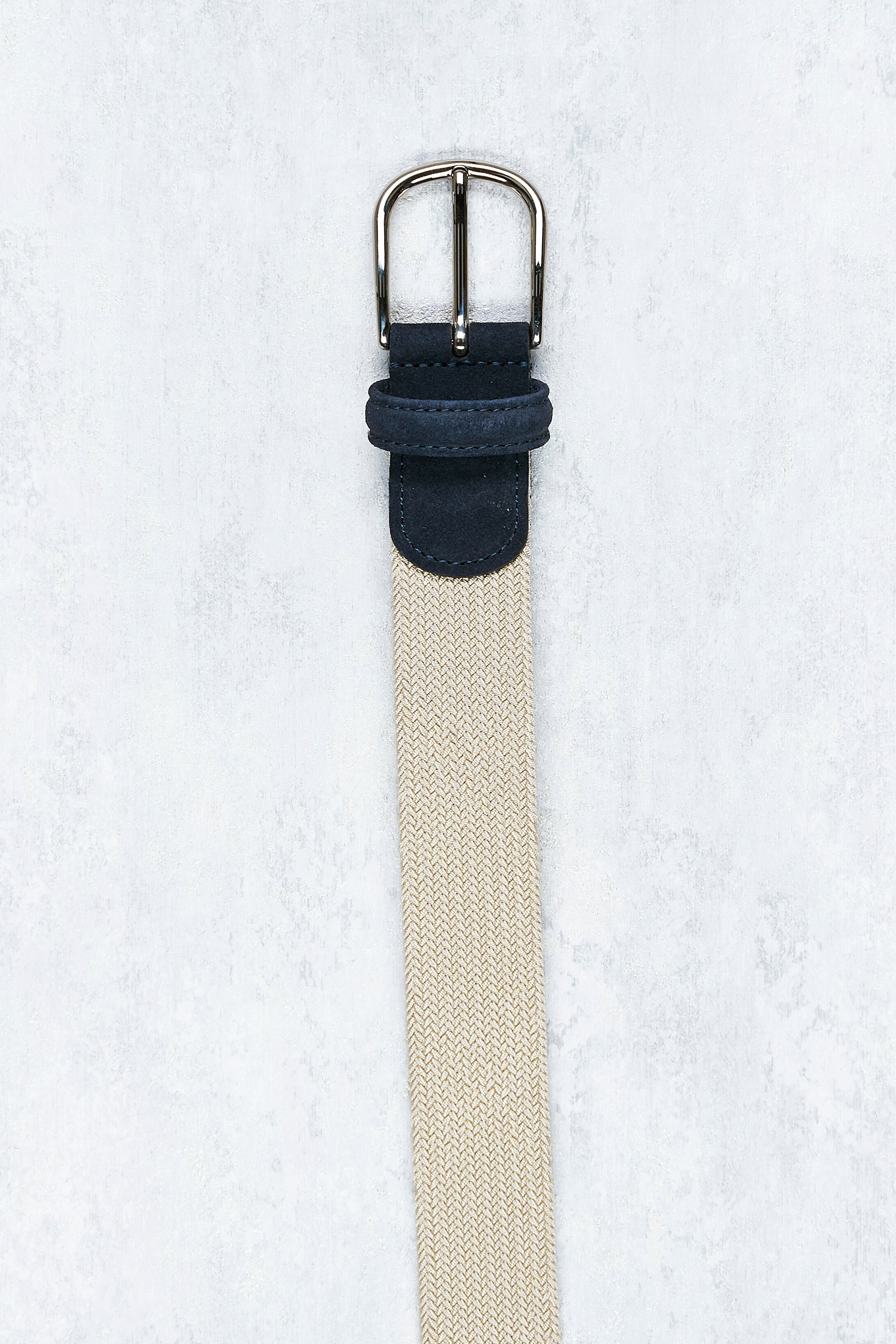 Anderson's B0667 Navy Beige Textile Belt
