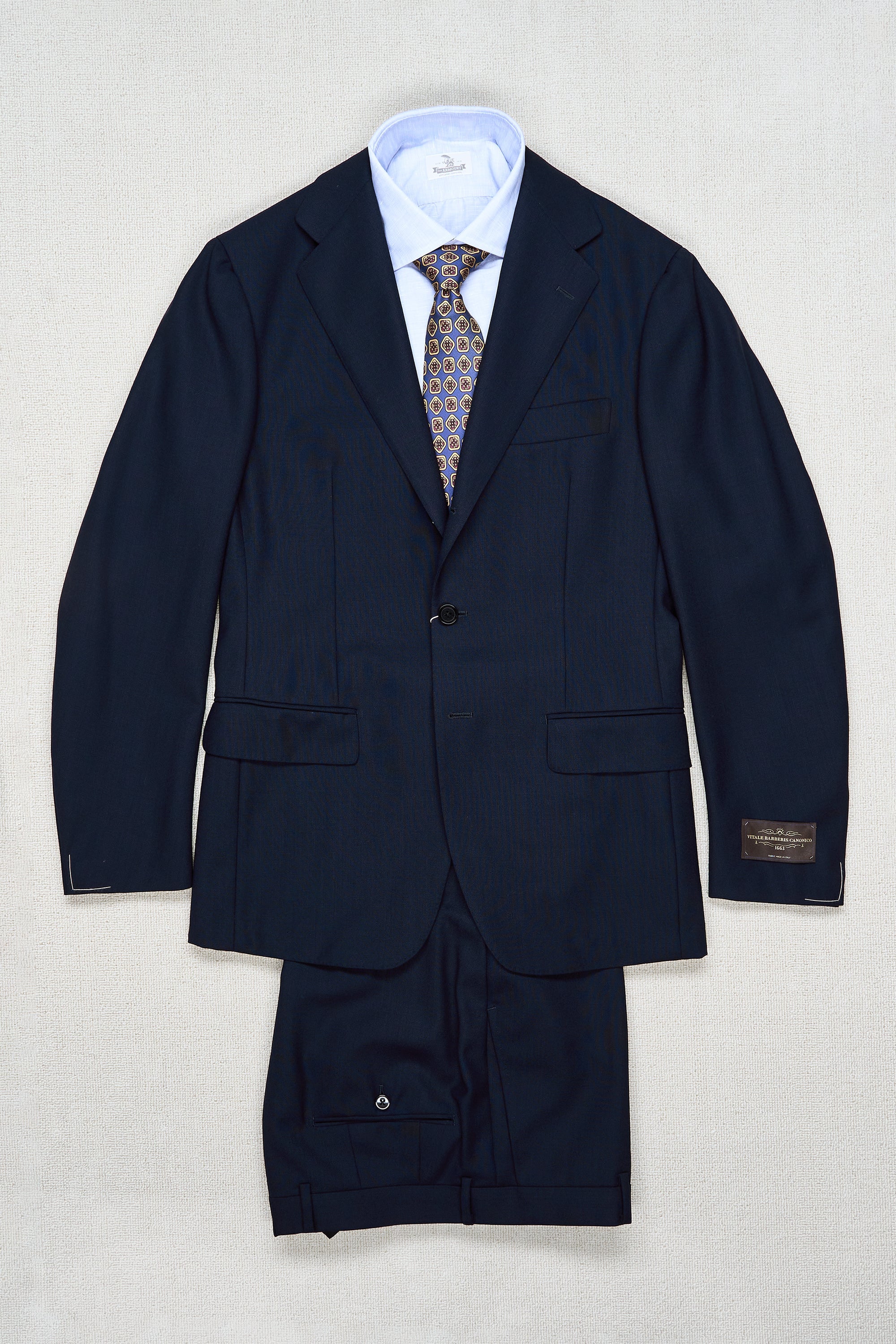The Armoury by Ring Jacket Model 3A Navy 4-ply Wool Suit