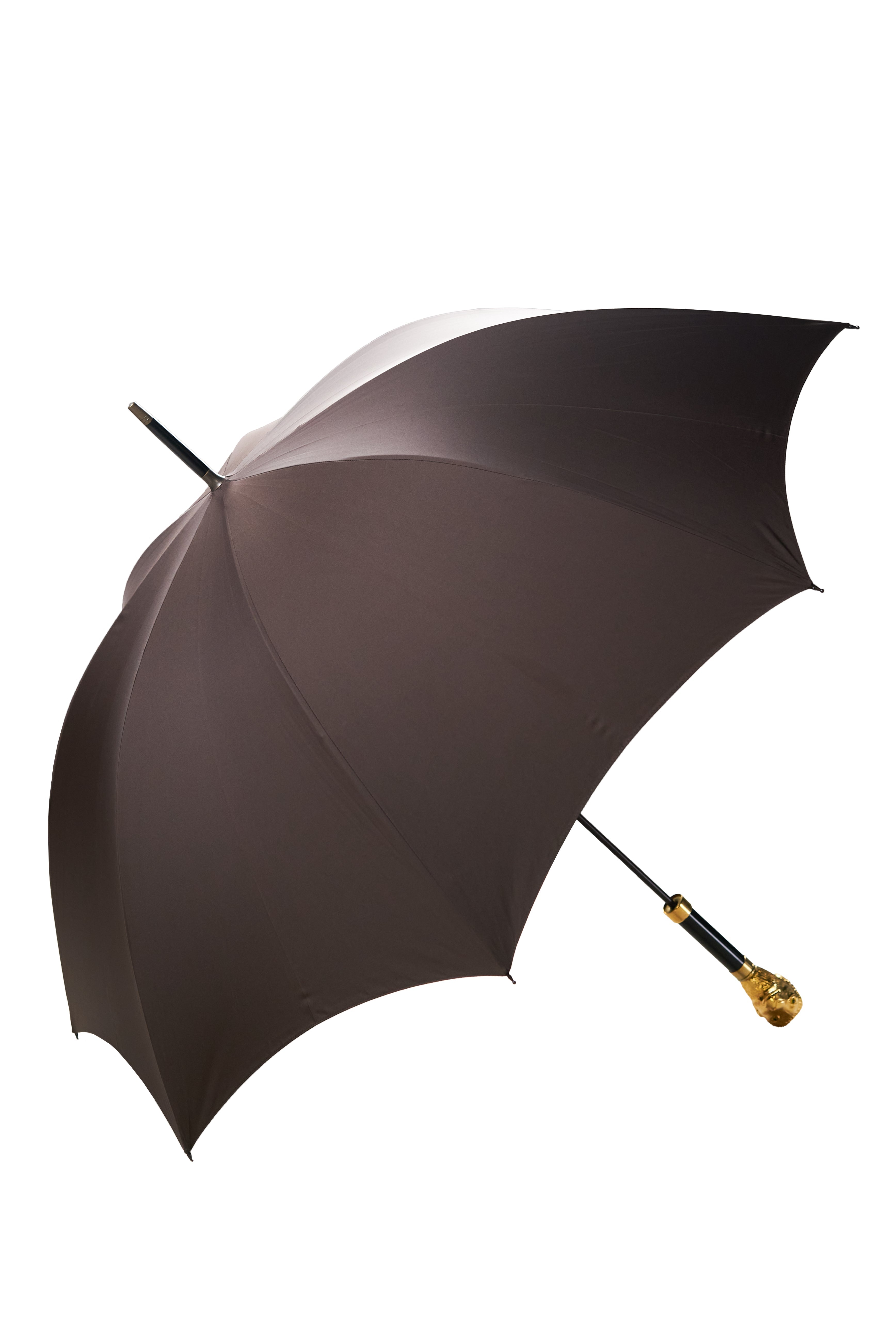 Fox Umbrellas Brown GT26 Gold Finish Ram Handle T/C Umbrella *sample*