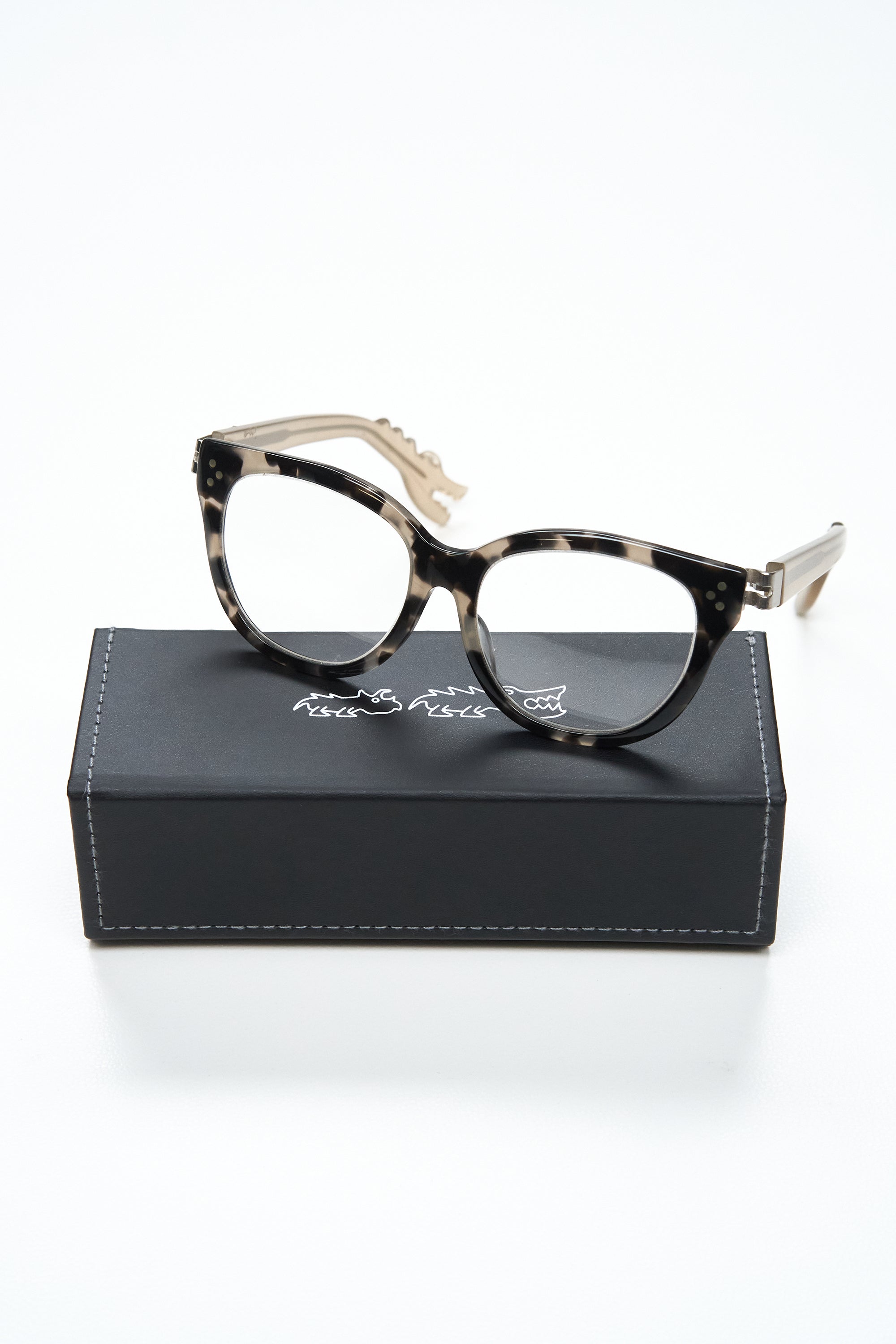 Nackymade Yoko Dino Glasses - Grey Tortoise/Taupe