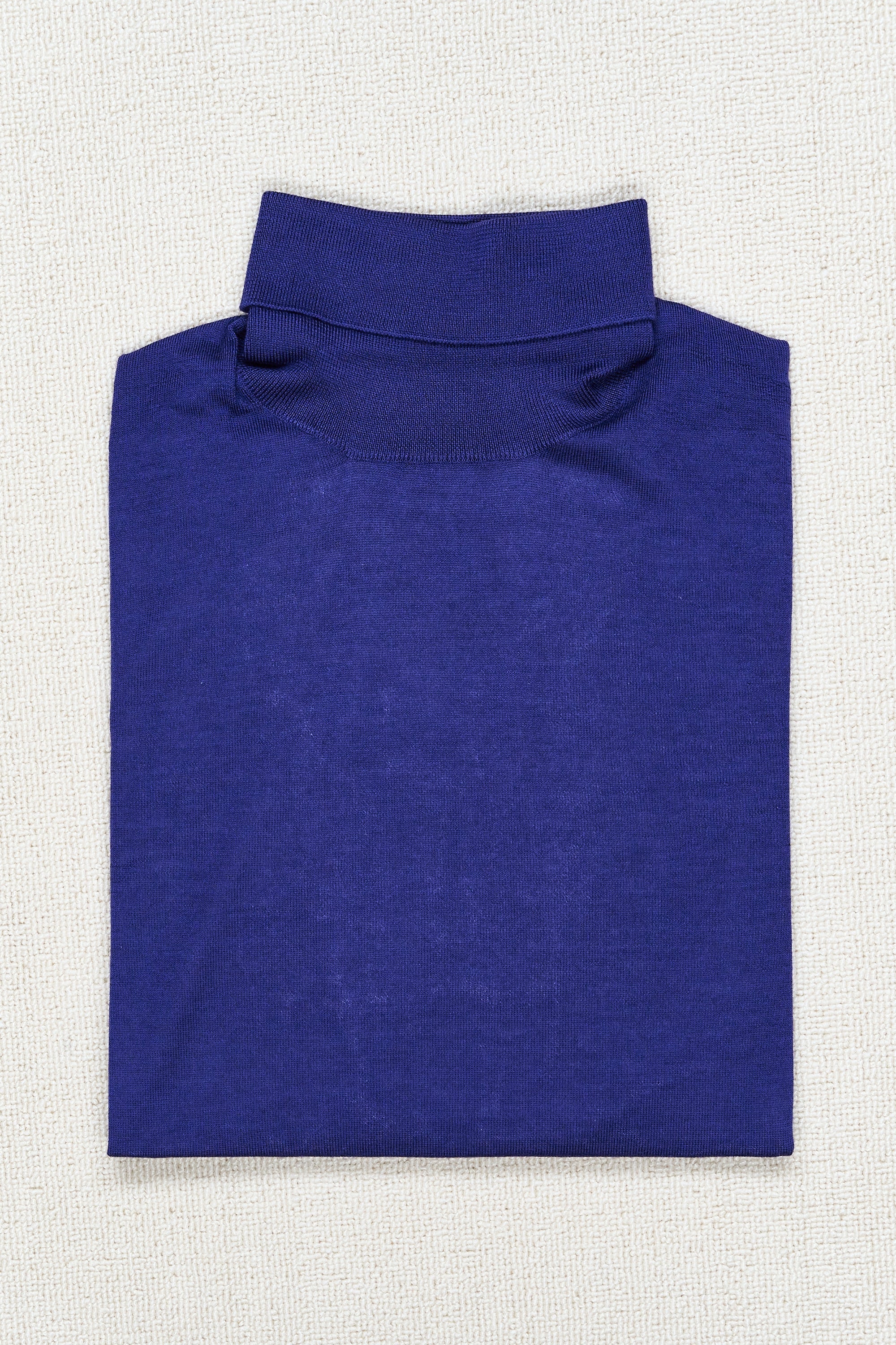Caruso MA35 Purple-Blue Cashmere/Silk Turtle Neck Sweater