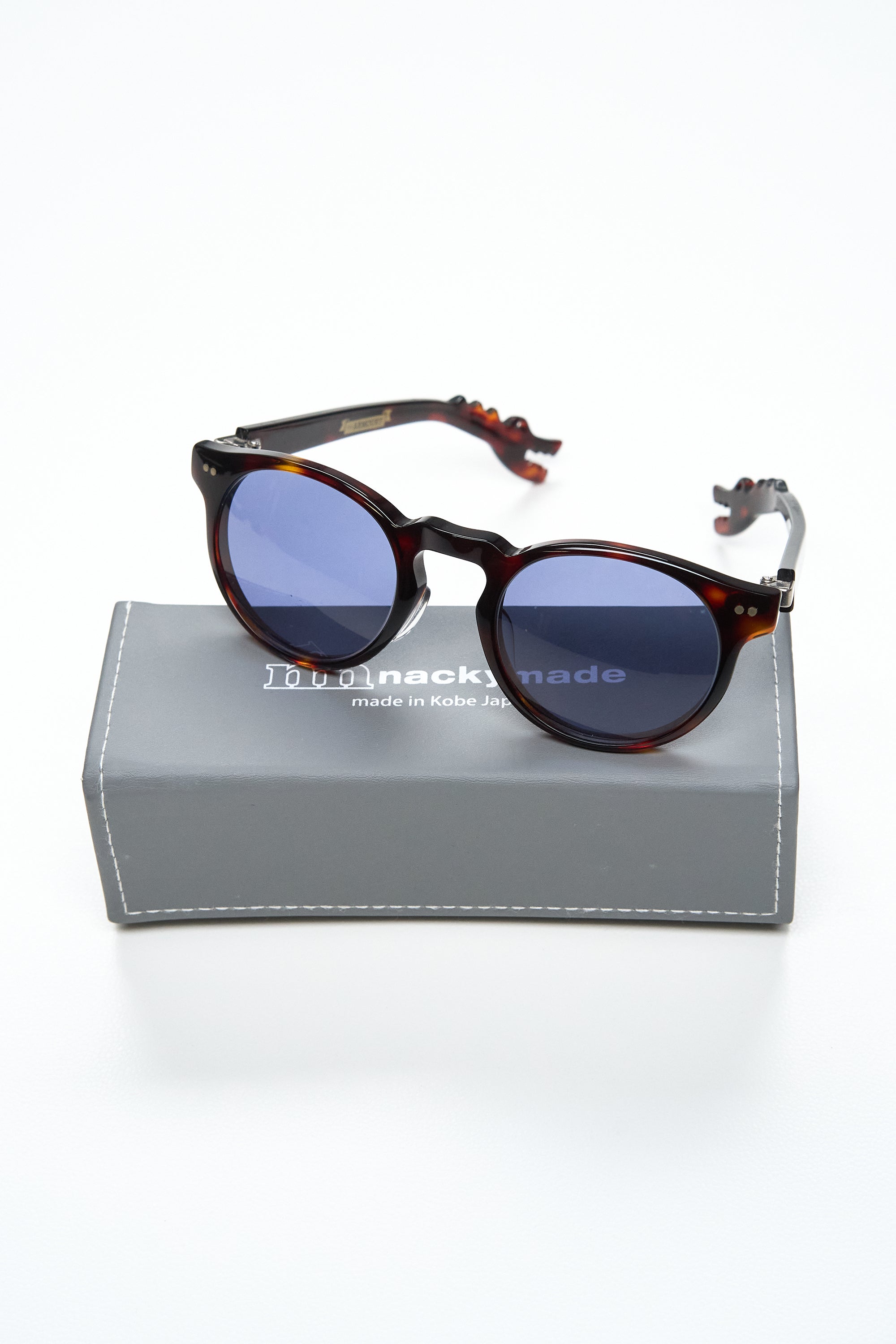 Nackymade Mark Dino Sunglasses - Brown Tortoise/Silver