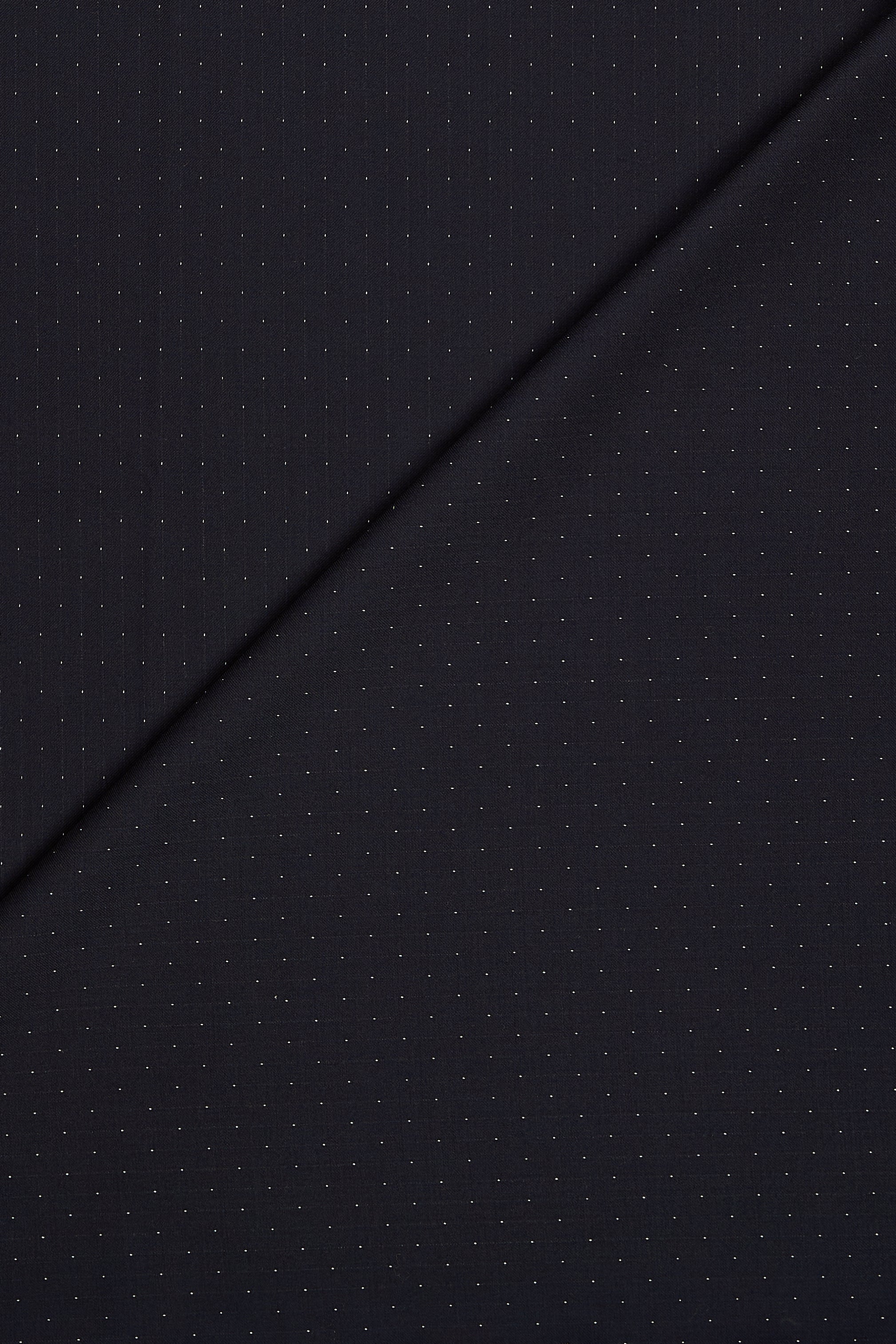 Vitale Barberis Canonico Navy with White Dotted Virgin Wool Cloth - 3.5m