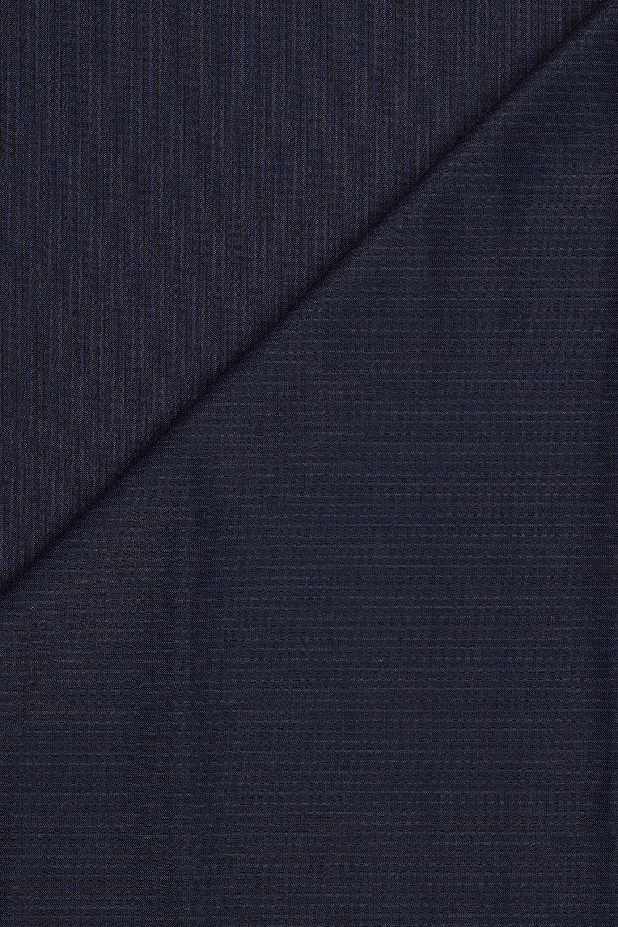 Vitale Barberis Canonico Navy Stripe Virgin Wool Cloth - 3.5m
