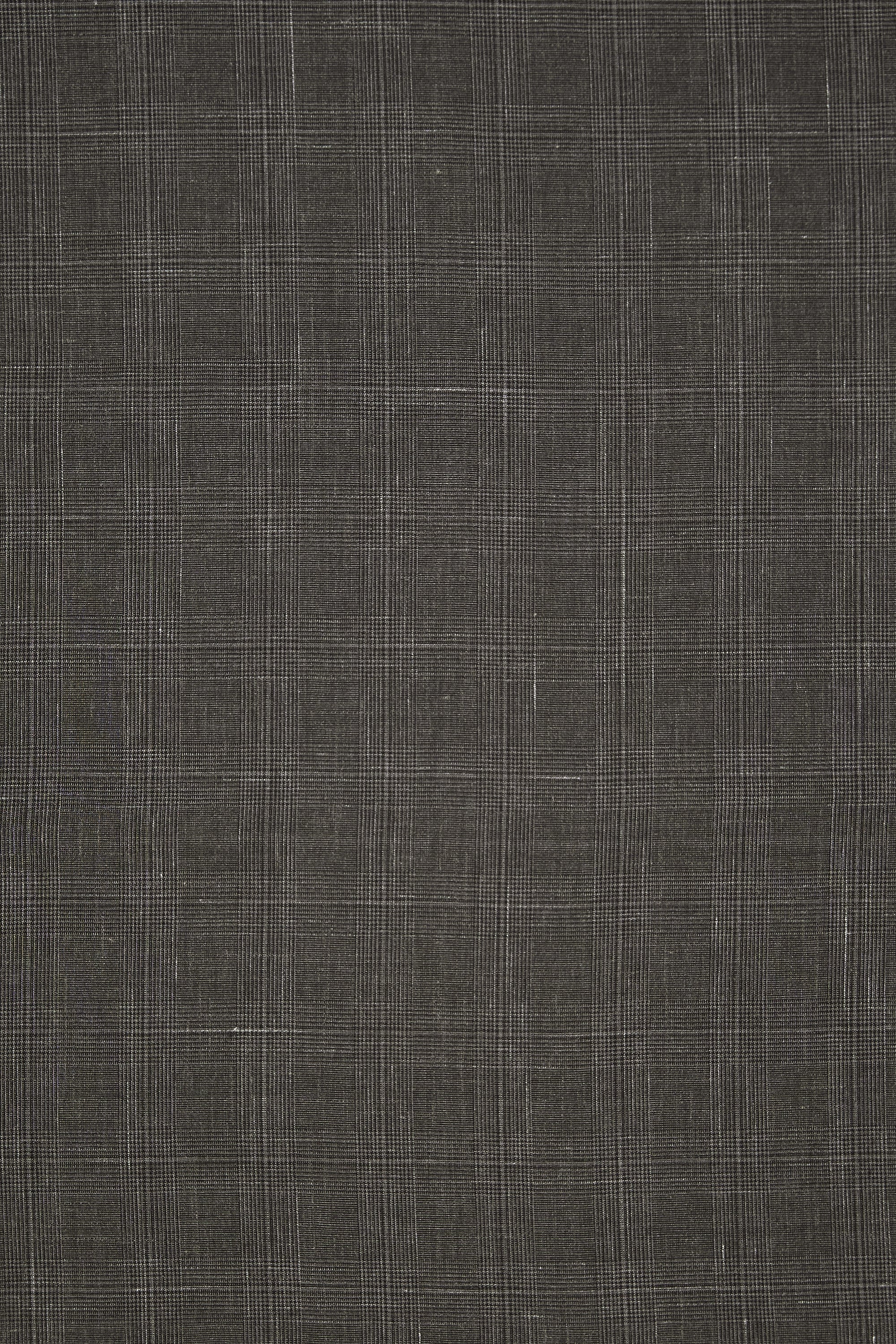 Solbiati Charcoal Check Linen/Wool/Silk Cloth - 3.5m